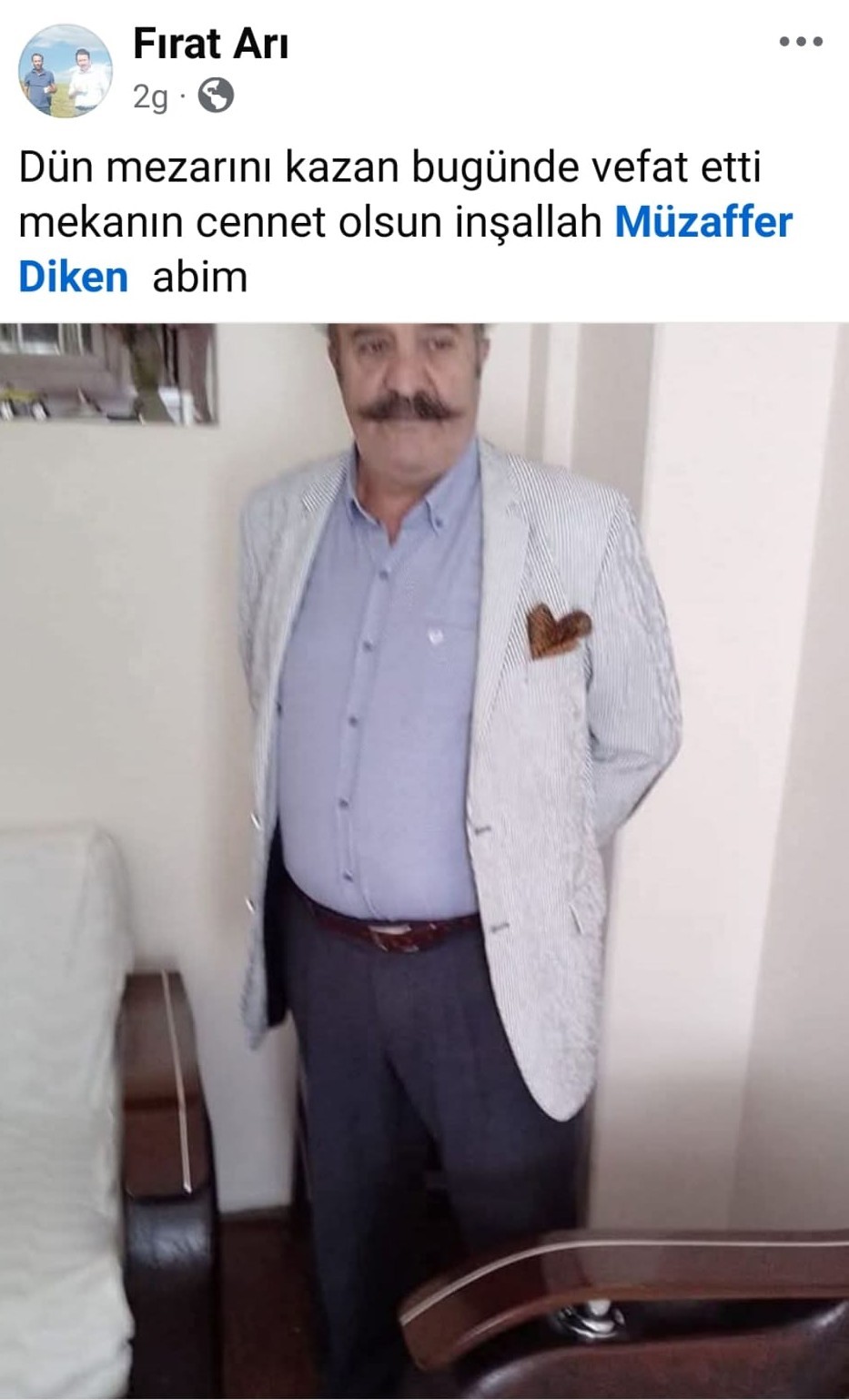 Aile kabristanında kendisi i&ccedil;in mezar kazdırdı, ertesi g&uuml;n kazdırdığı mezara g&ouml;m&uuml;ld&uuml;
