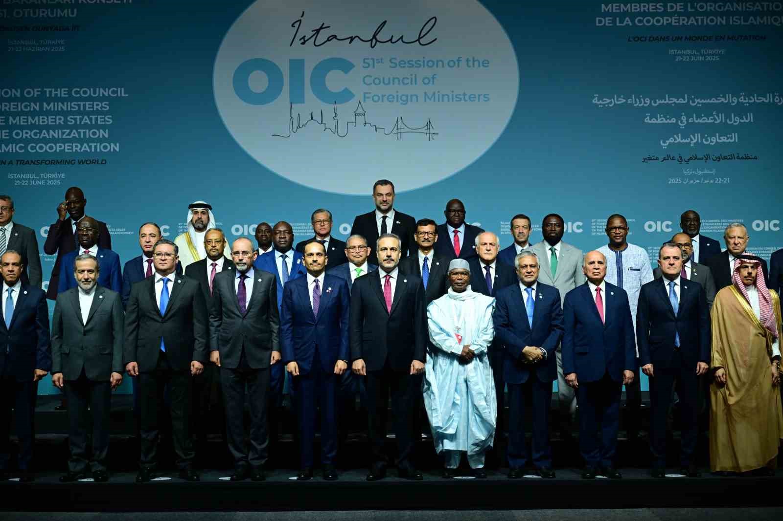 İslam İşbirliği Teşkilatı 51. Oturumu Dışişleri Bakanlar Konseyi toplantısı &ouml;ncesi toplu fotoğraf
