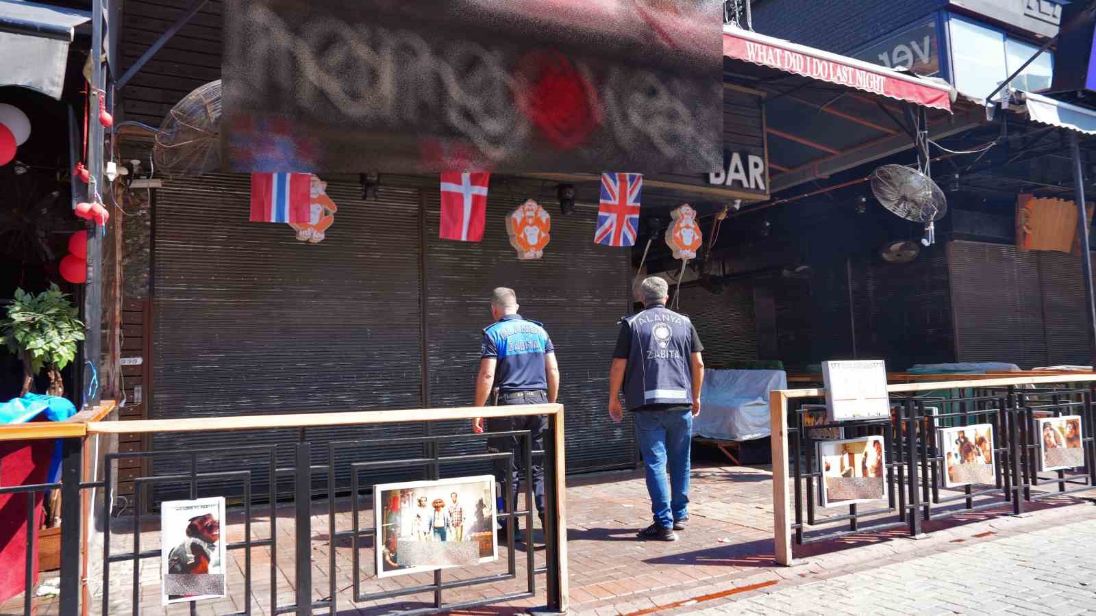 Alanya’da adaba aykırı eylem gerçekleştirilen bar mühürlendi