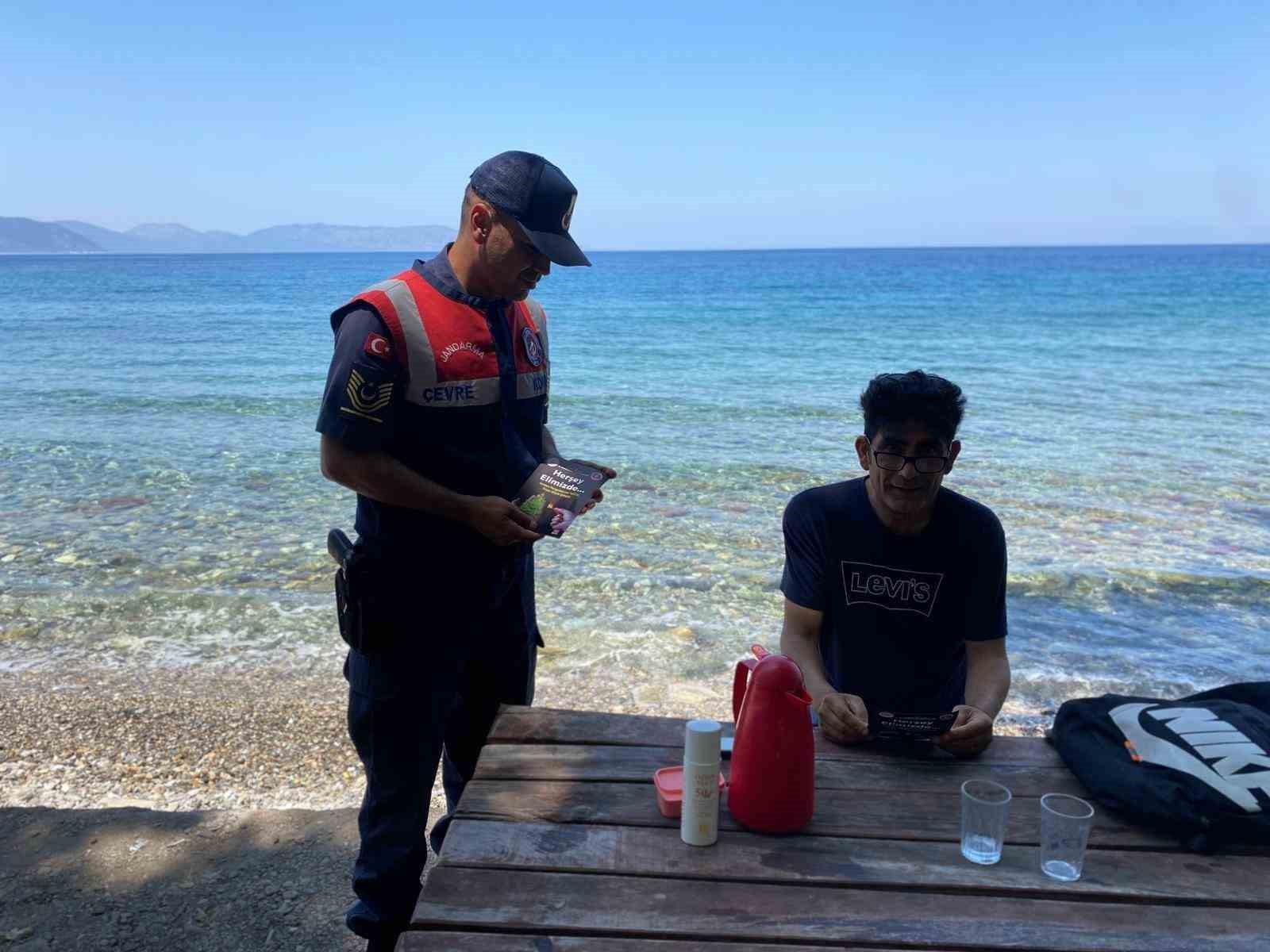 Aydın jandarmasından Milli Park&rsquo;ta &ccedil;evre bilinci seferberliği
