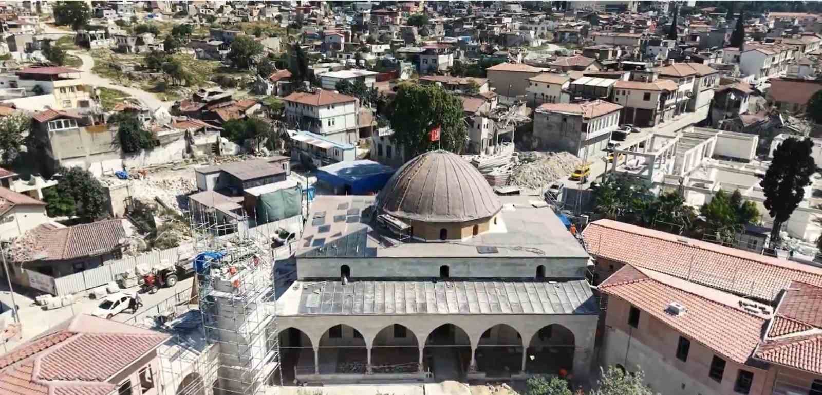 Depremin yıktığı Habib-i Neccar Camii’nde ihya çalışmaları hızla sürüyor