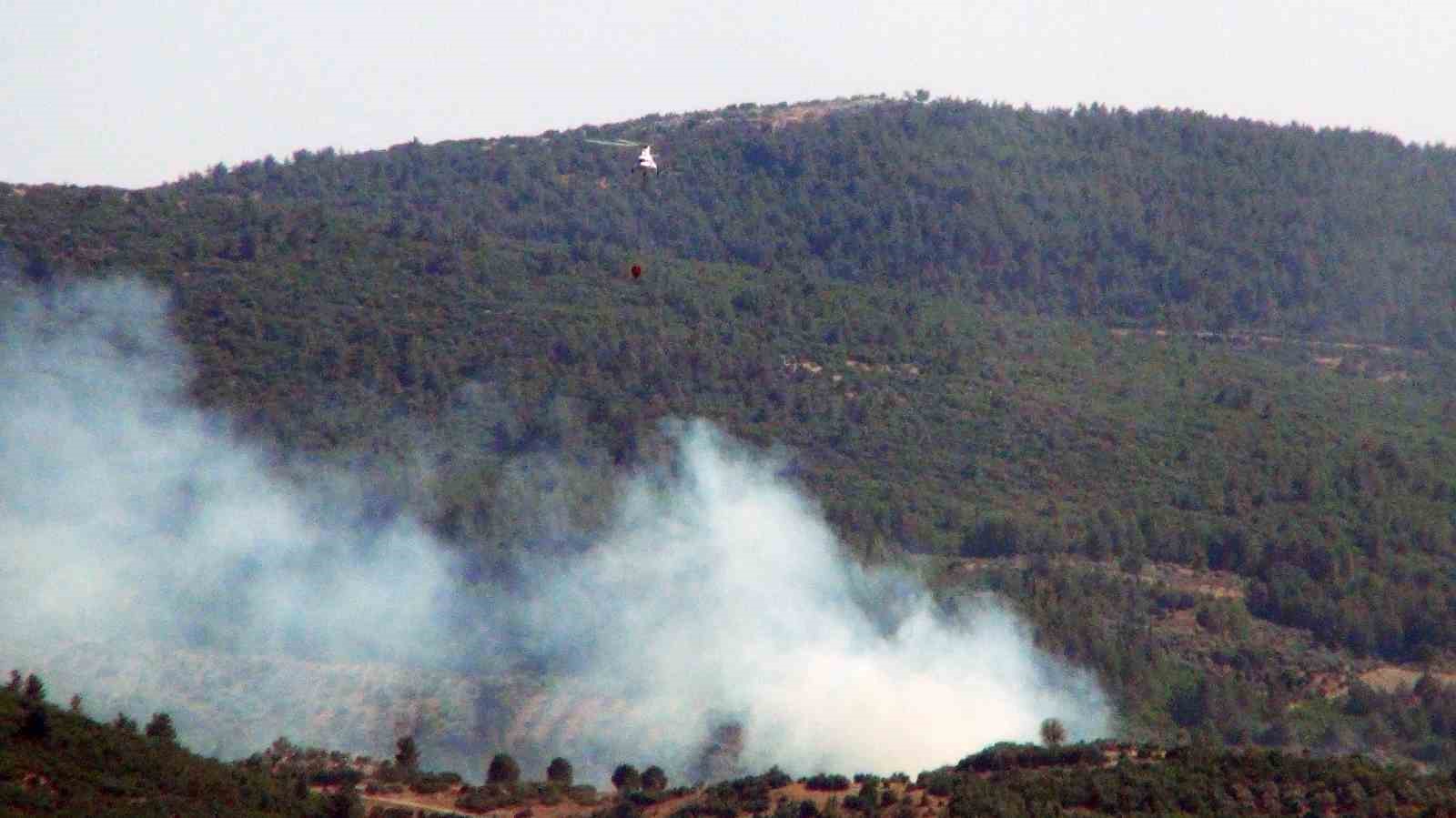 Menteşe&rsquo;de orman yangını başladı

