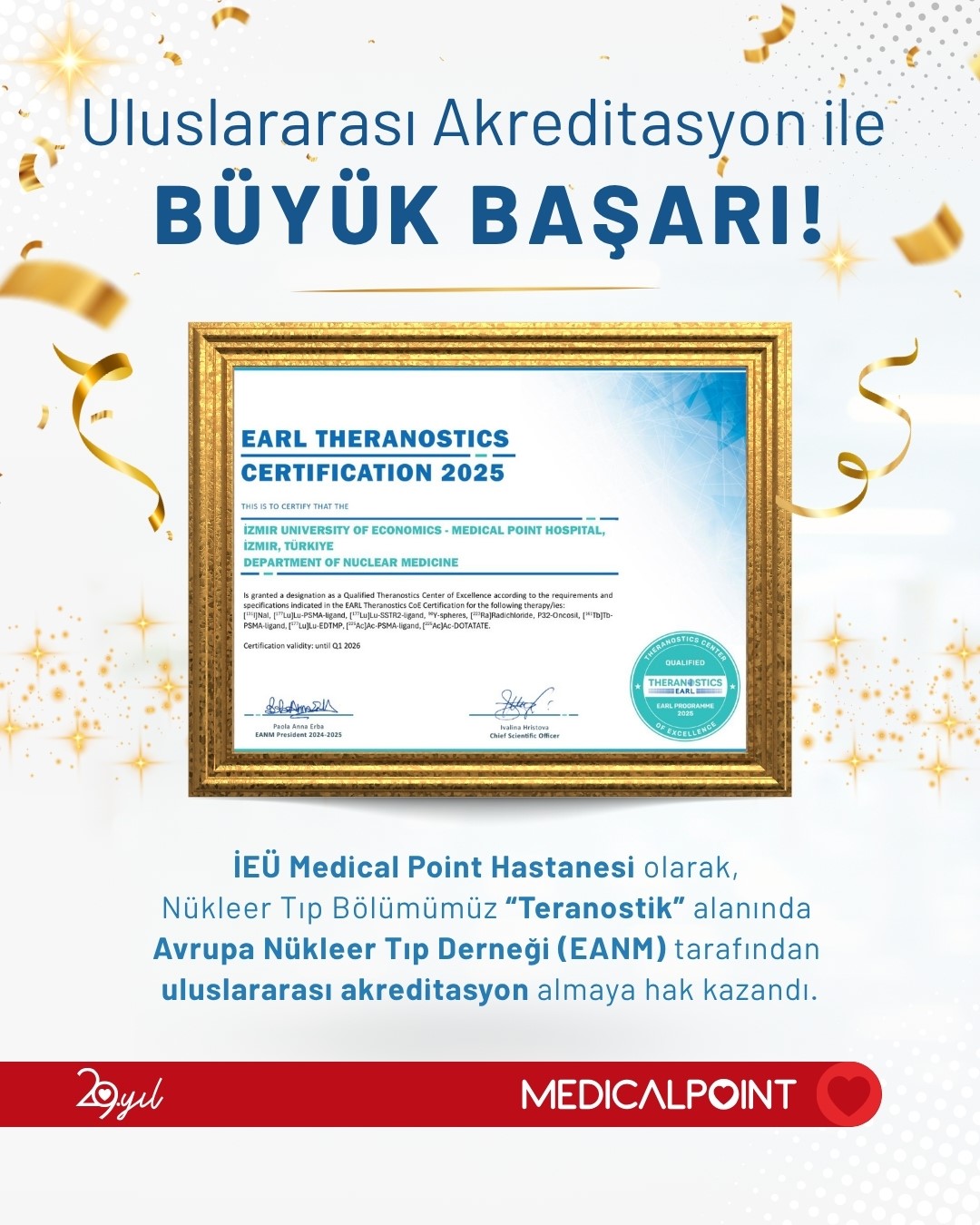 İEÜ Medical Point Hastanesi’ne uluslararası akreditasyon
