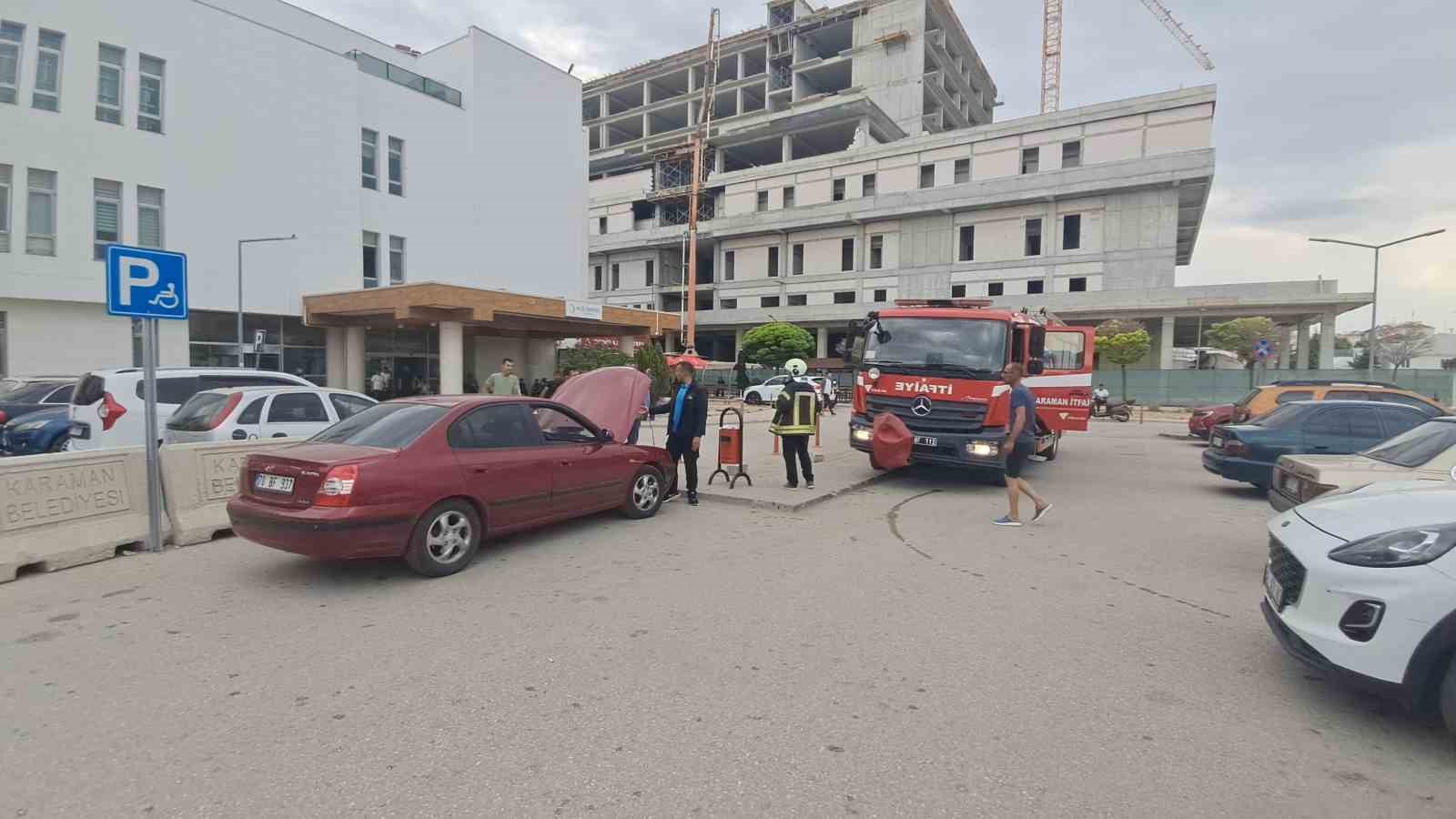 Karaman&rsquo;da ara&ccedil; yanıyor ihbarı ekipleri harekete ge&ccedil;irdi
