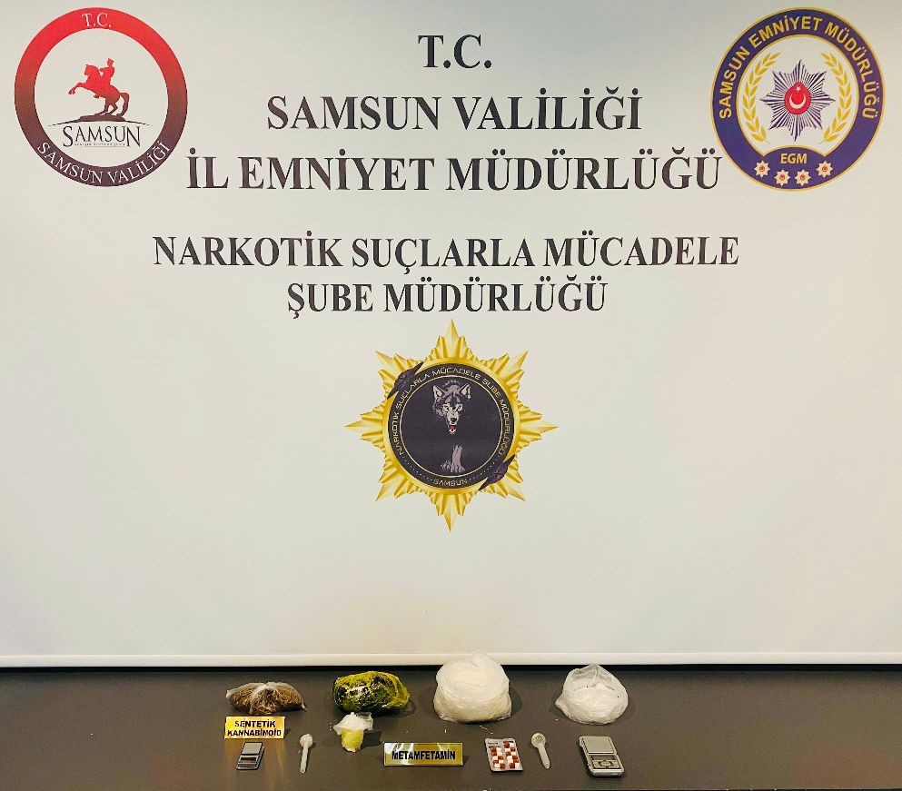 Samsun’da 1 kilo 250 gram metamfetamin ele geçirildi: 2 gözaltı