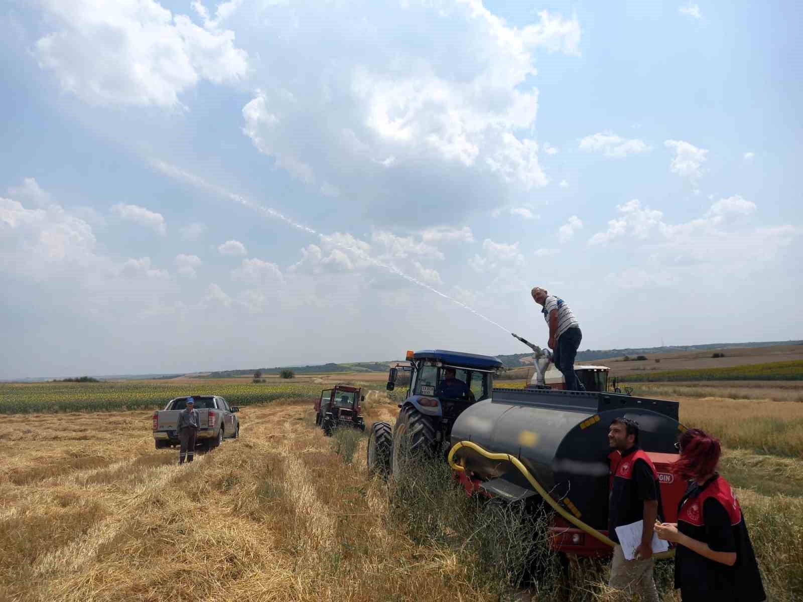 Kırklareli’nde arpa ve buğday hasat kontrolleri sürüyor