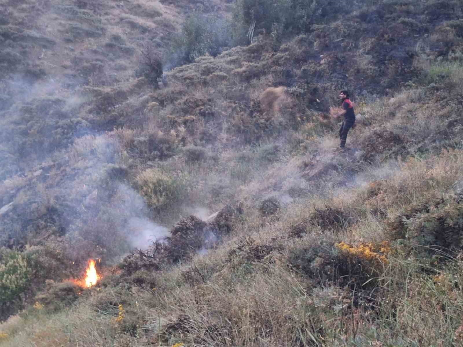 Bing&ouml;l&rsquo;de ağa&ccedil;lık alanda yangın
