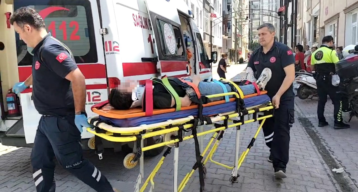 Bafra’da motosiklet kazası: 2 yaralı