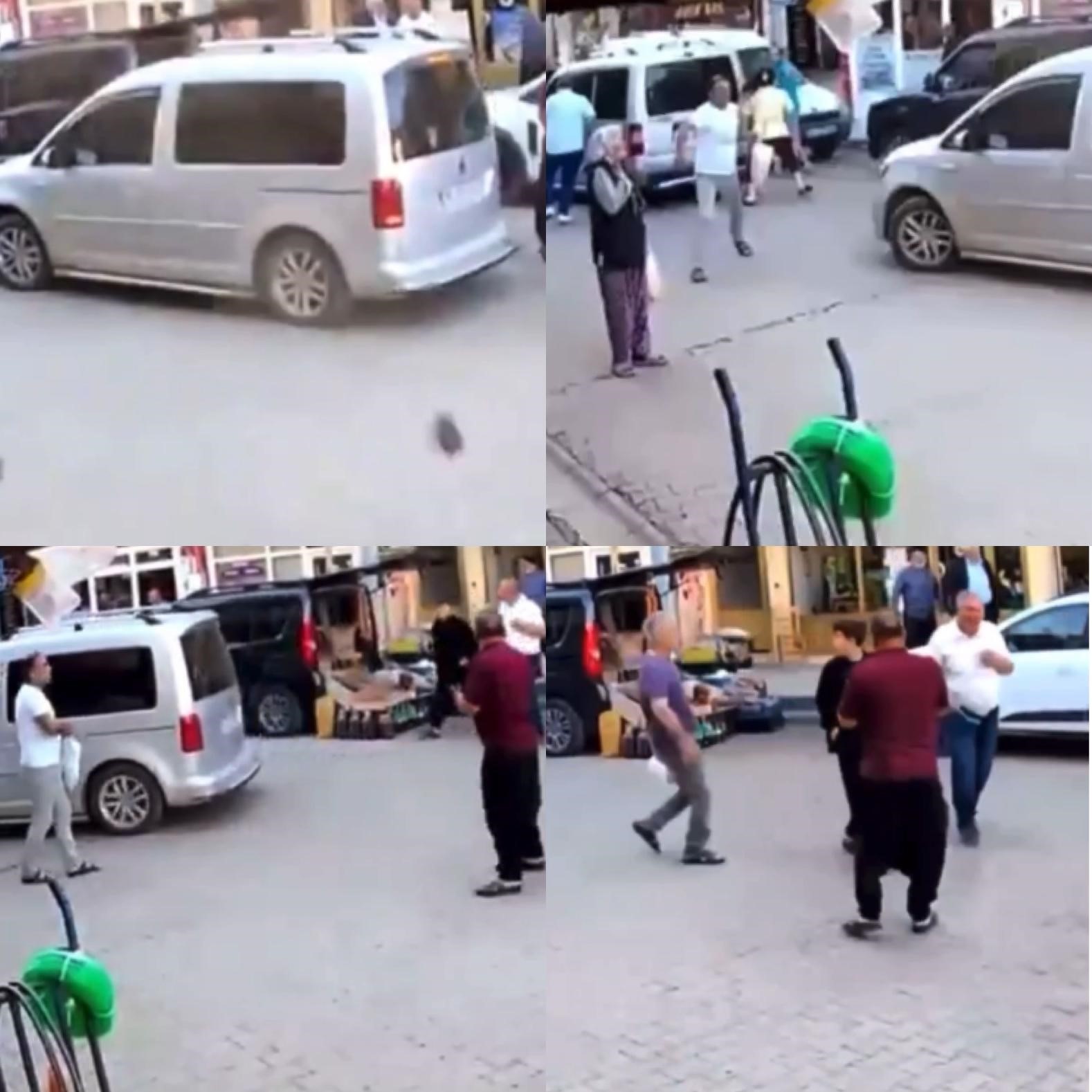 Deprem anındaki panik, güvenlik kamerasına yansıdı