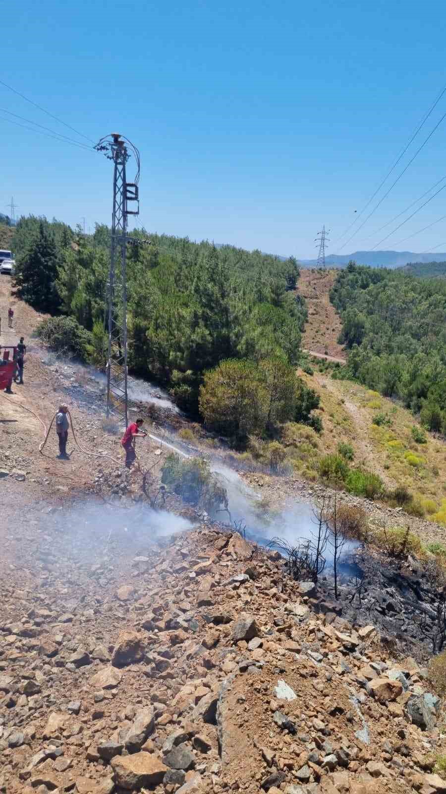 Marmaris’teki orman yangını büyümeden söndürüldü
