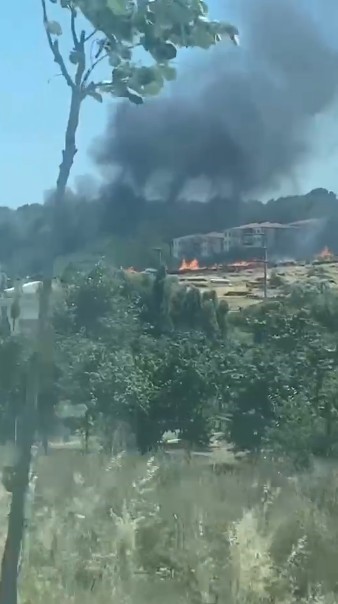Sakarya&rsquo;da depoda &ccedil;ıkan yangın ormana sirayet etti
