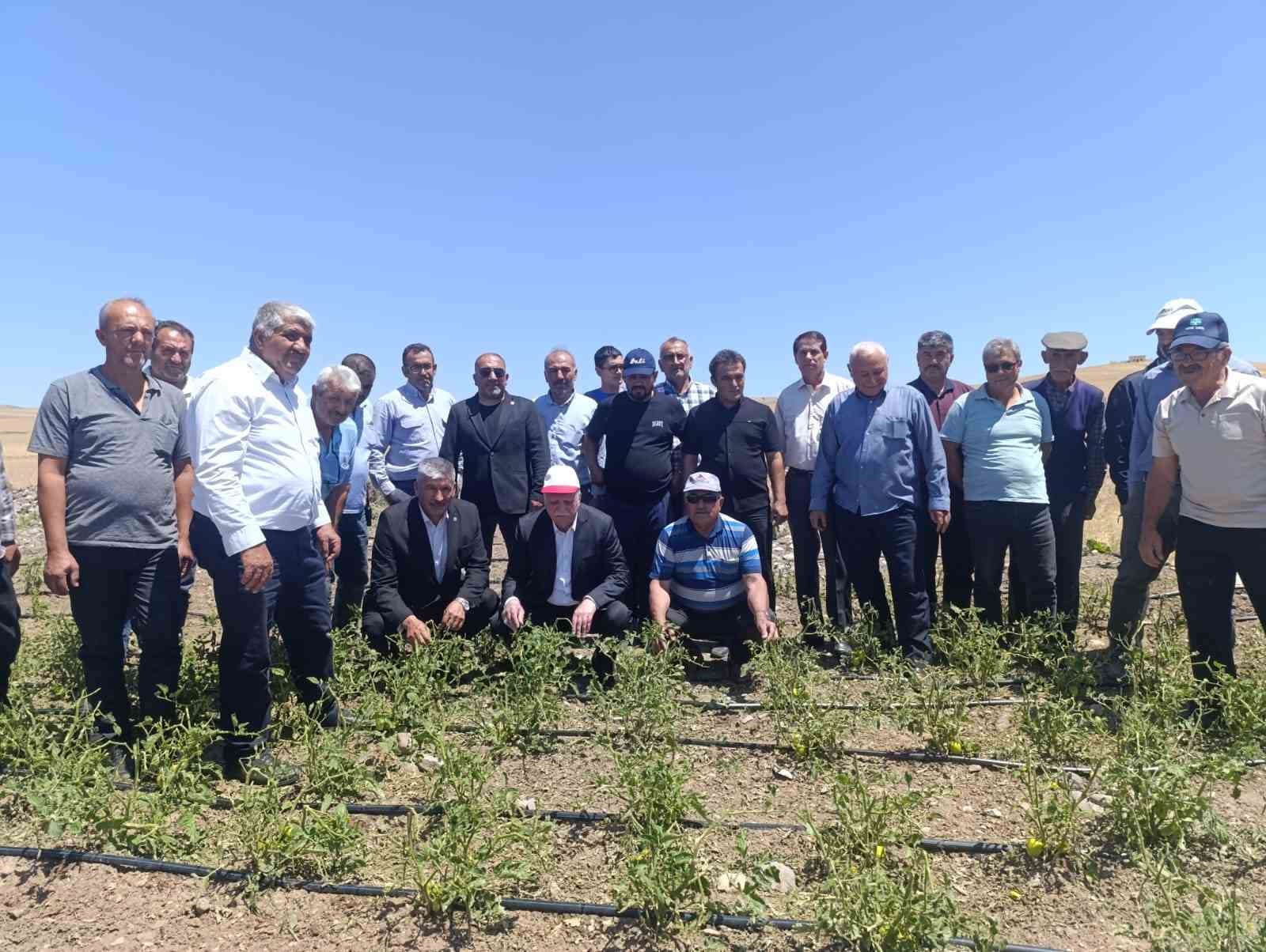 TZOB Başkanı, dolu sonrası zarar gören tarlaları inceledi