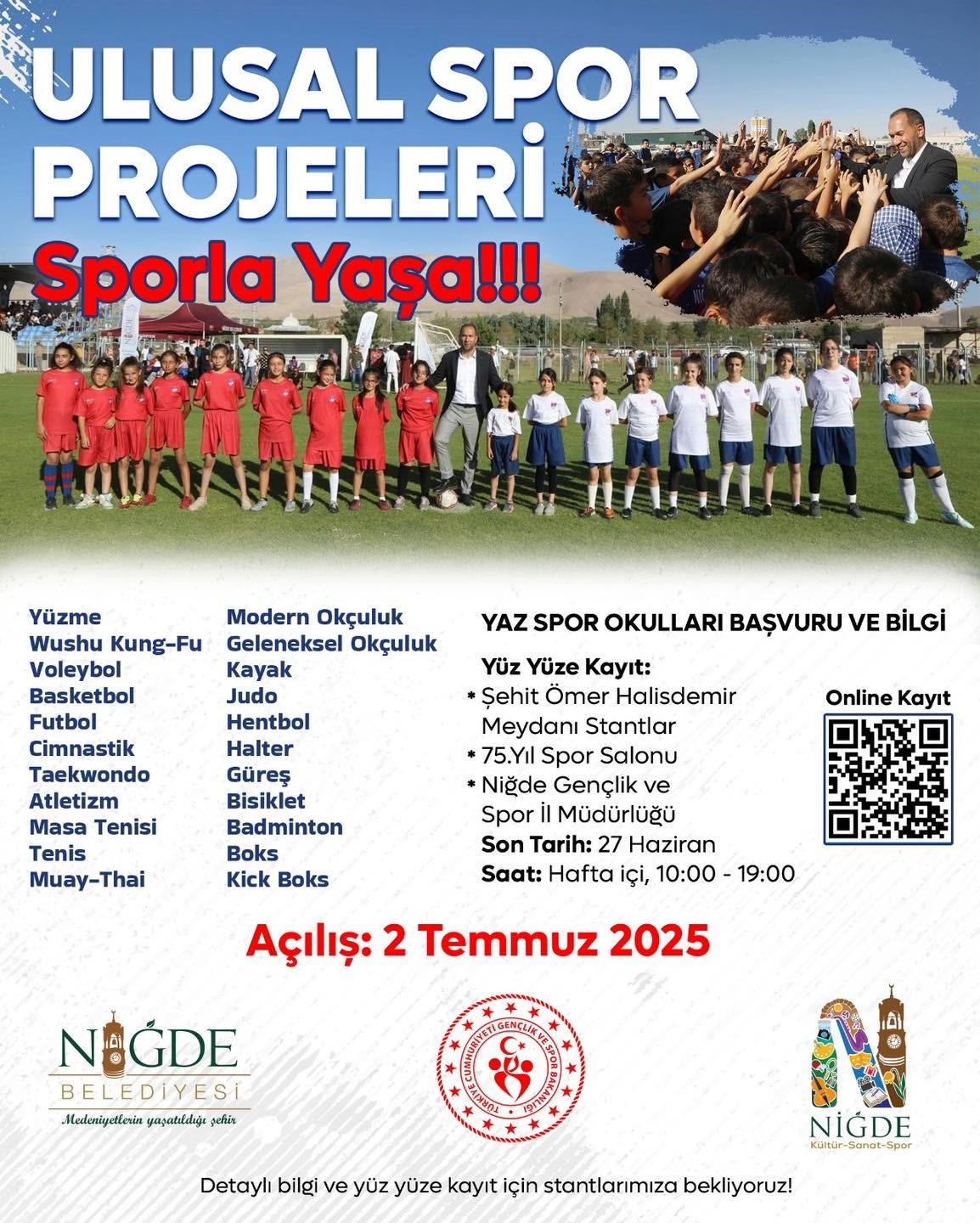 Niğde’de gençler spora doyacak