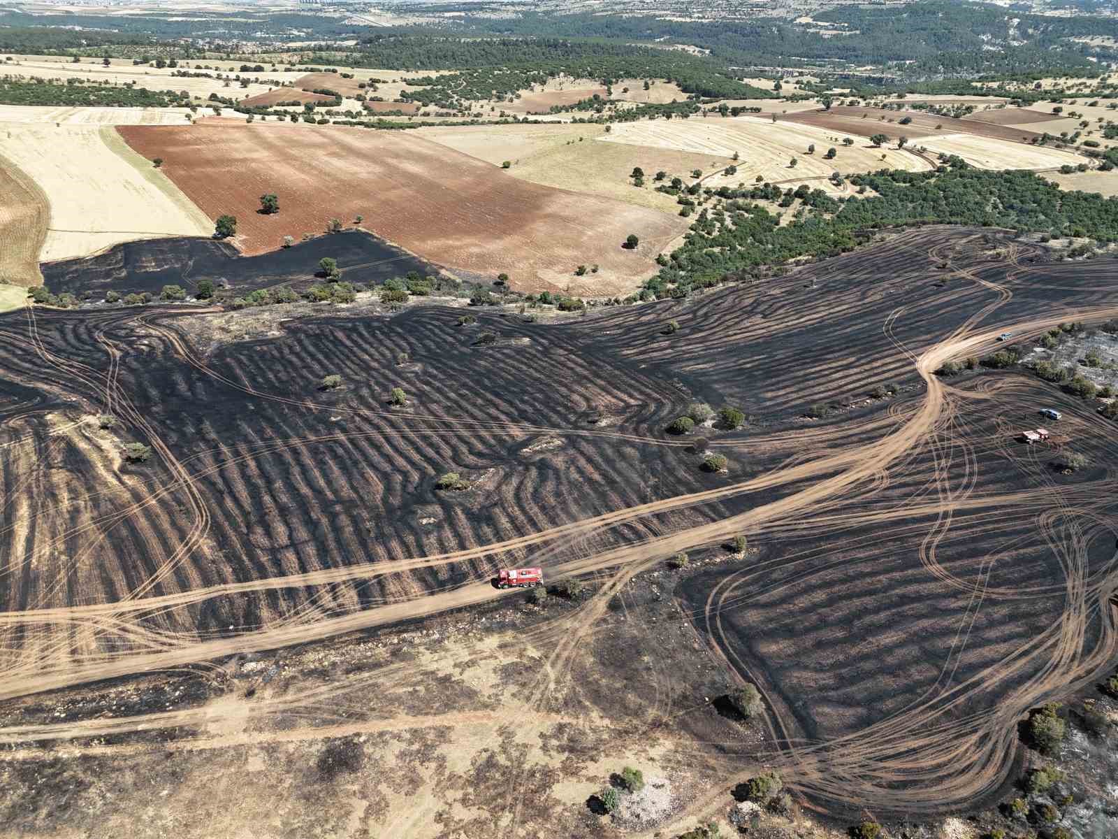 Balya makinesinden çıkan kıvılcım yangına neden oldu