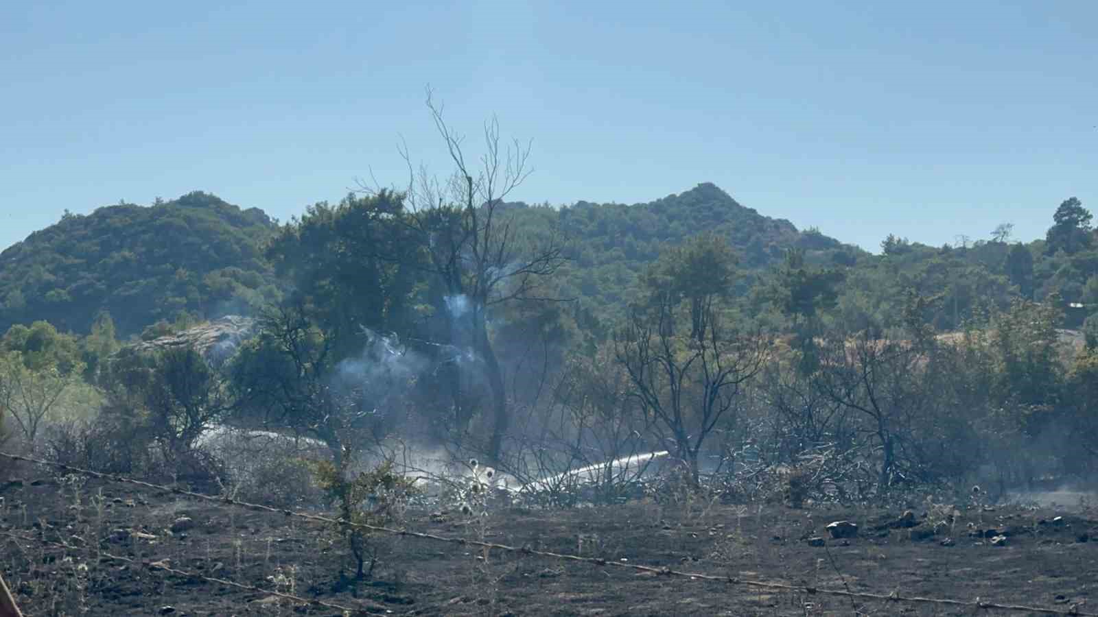 Marmaris&rsquo;teki yangının işaret fişeğinden &ccedil;ıktığı iddiası
