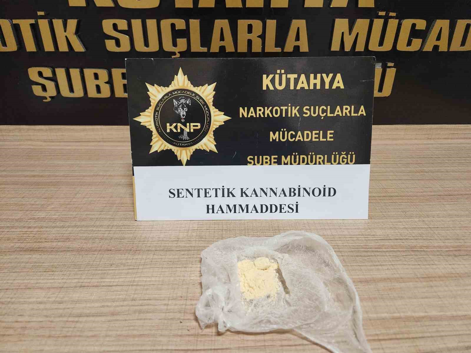 Kütahya’da uyuşturucu operasyonu, 1 kişi tutuklandı