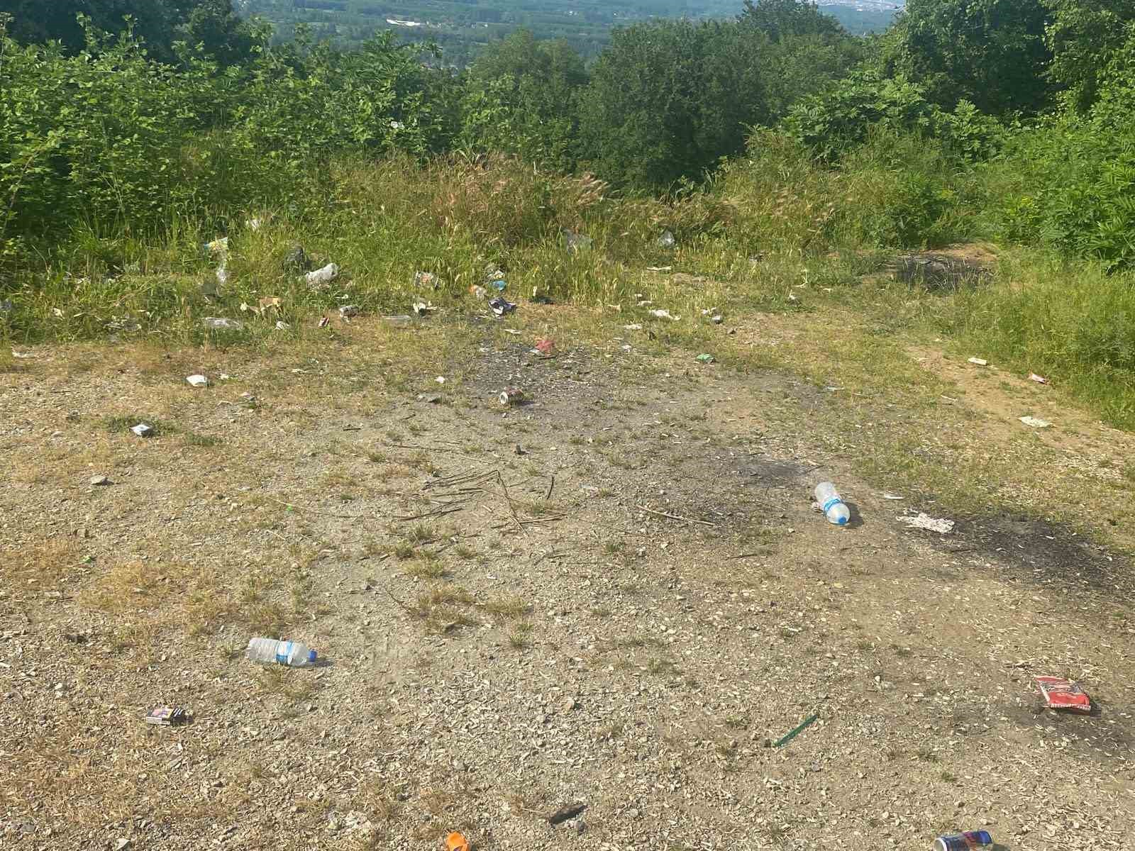 Piknikçiler kirletti, ekipler temizledi
