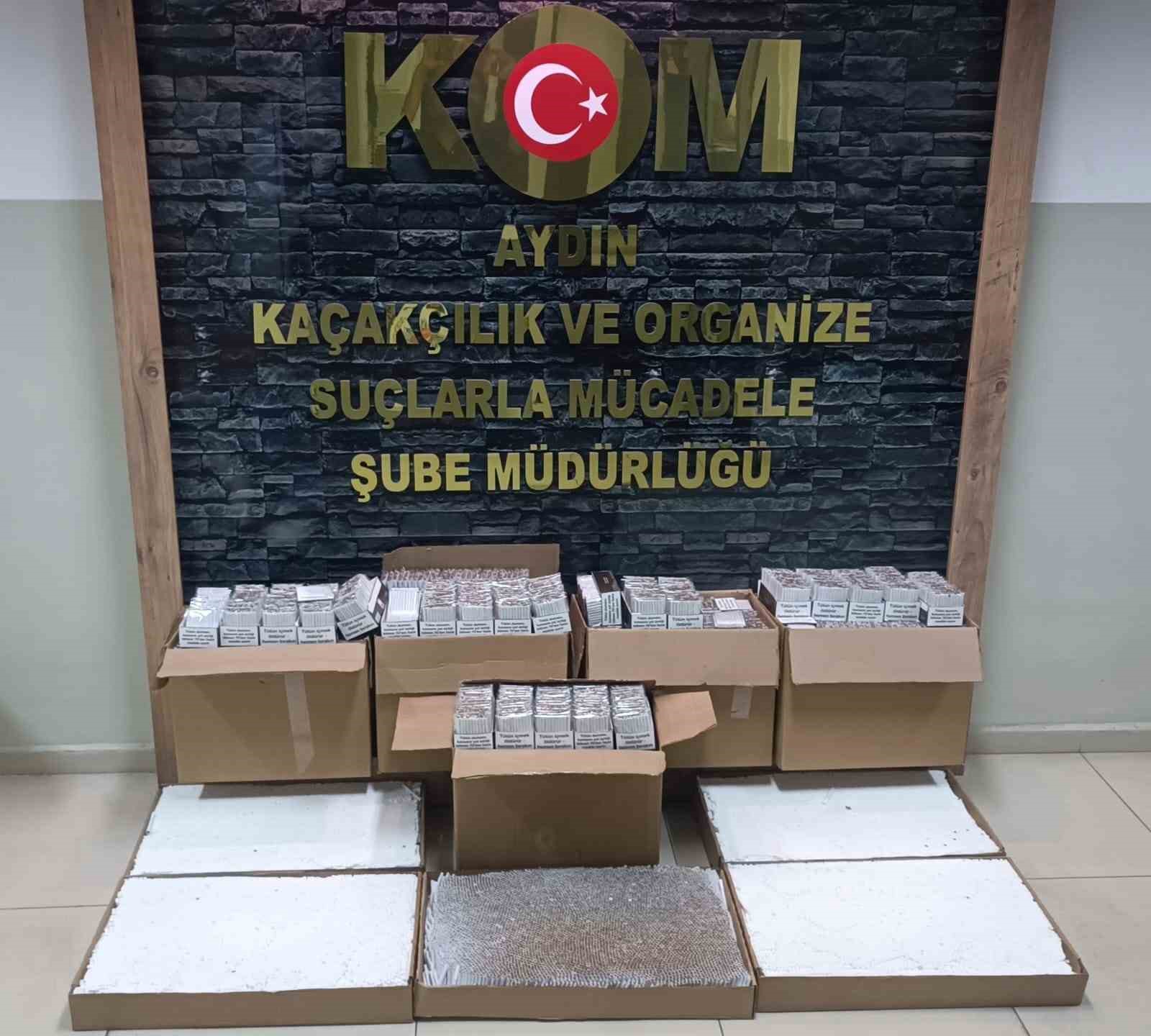 Şüphe üzerine durdurulan araçta, 77 bin adet makaron ele geçirildi