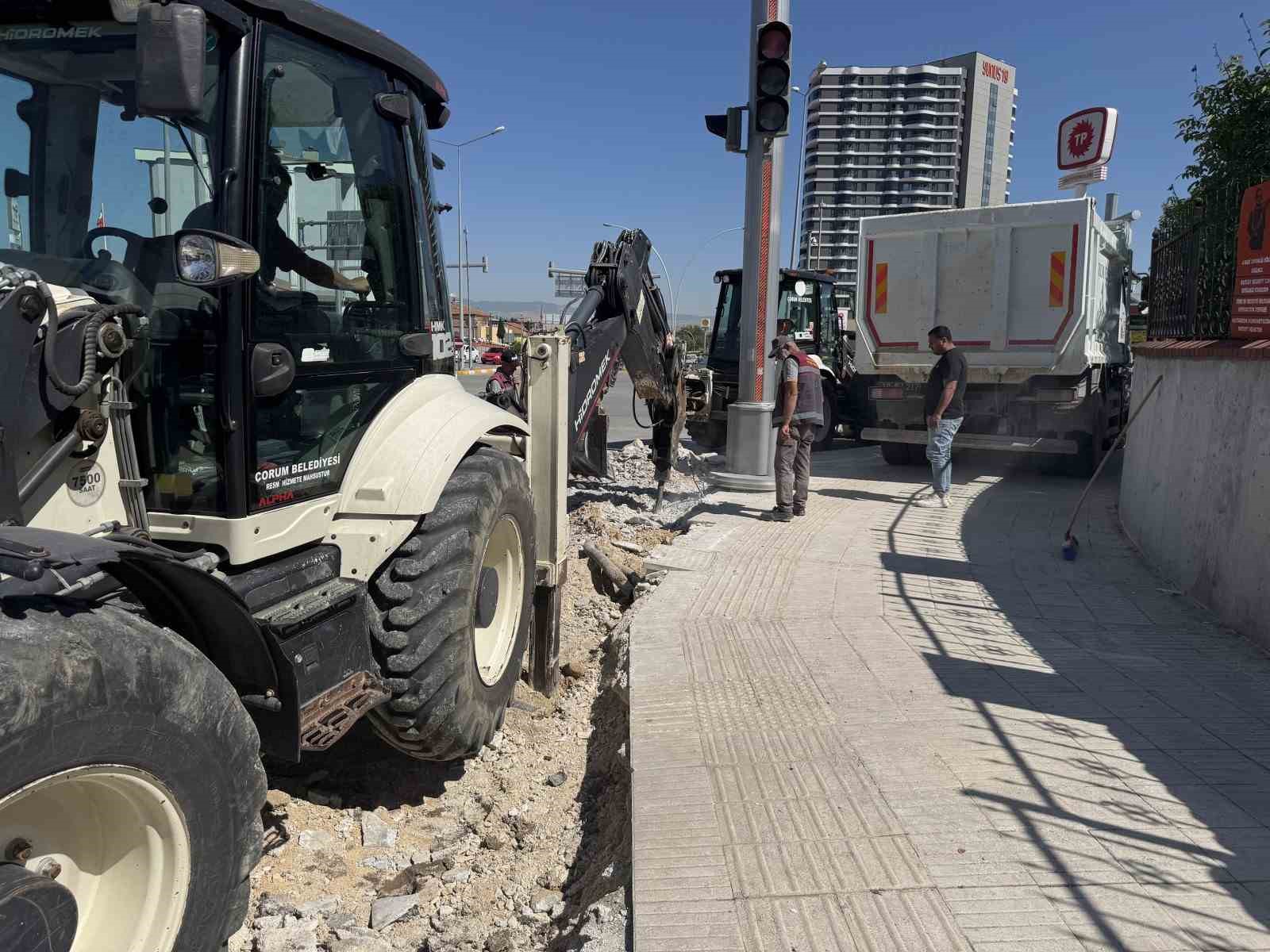 &Ccedil;orum Belediyesi&rsquo;nden trafiğini rahatlatacak &ccedil;alışma

