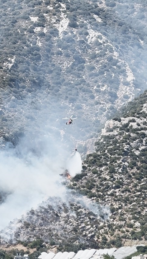Finike’de çıkan orman yangını kontrol altına alındı