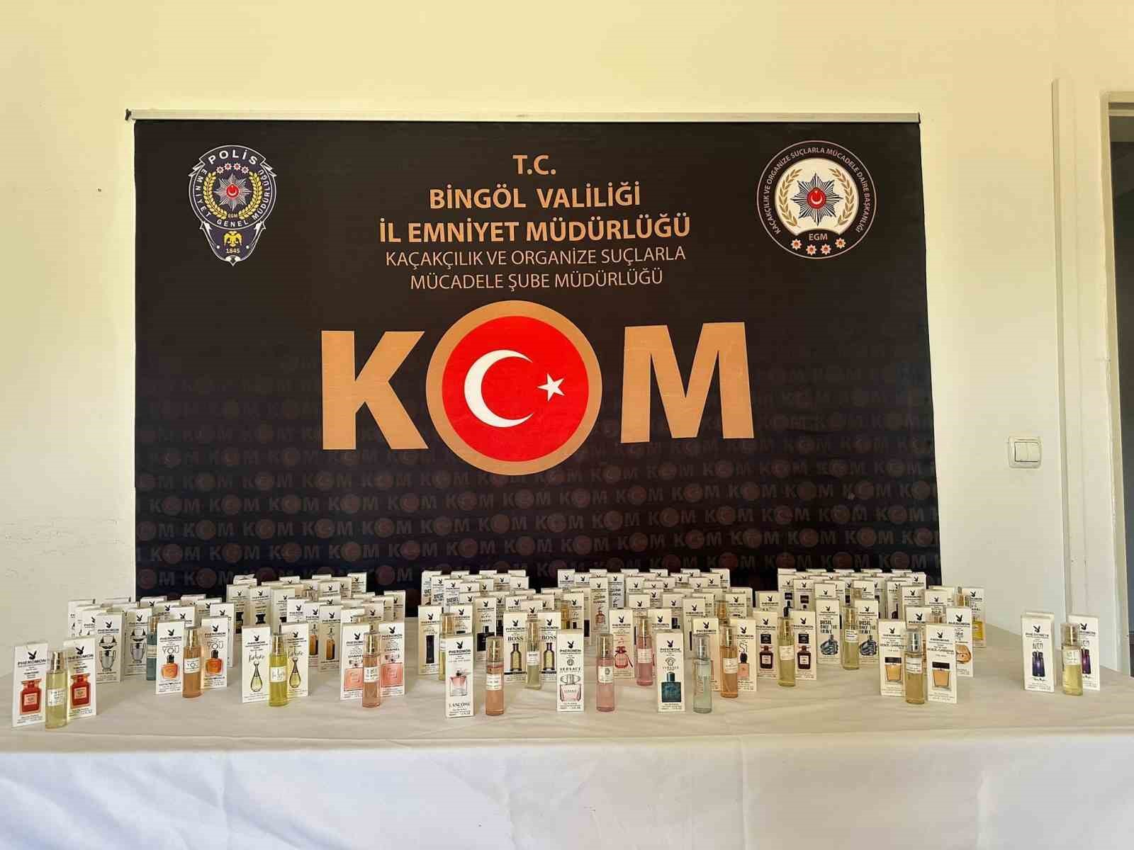 Bingöl’de 136 adet gümrük kaçağı parfüm ele geçirildi