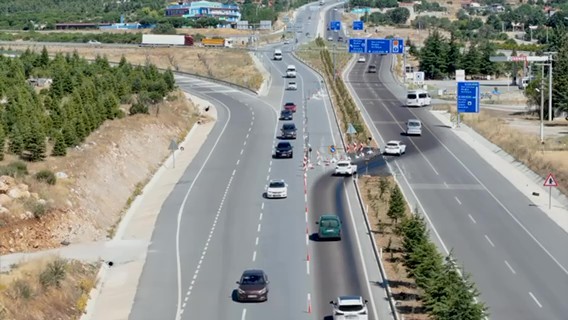 Denizli Antalya Karayolu’nda yeni bir yol çalışması başladı