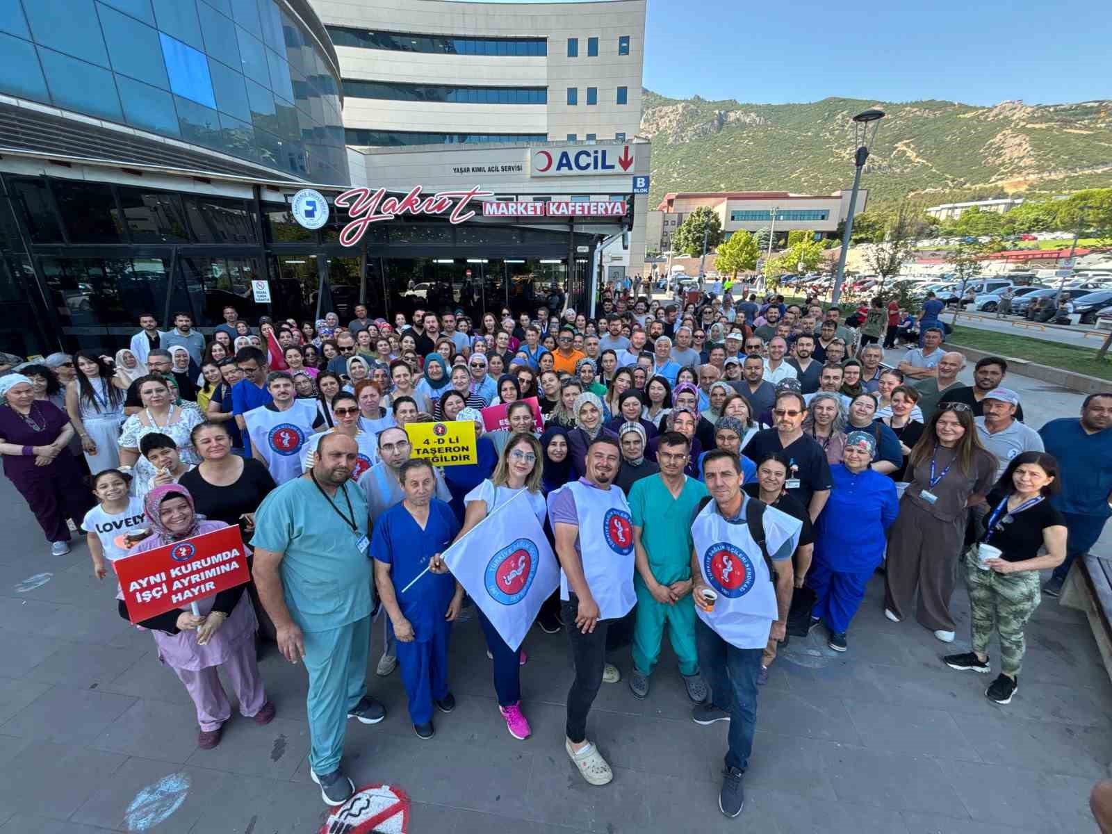 Pamukkale Üniversite Hastanesi çalışanları 2. kez iş bıraktı