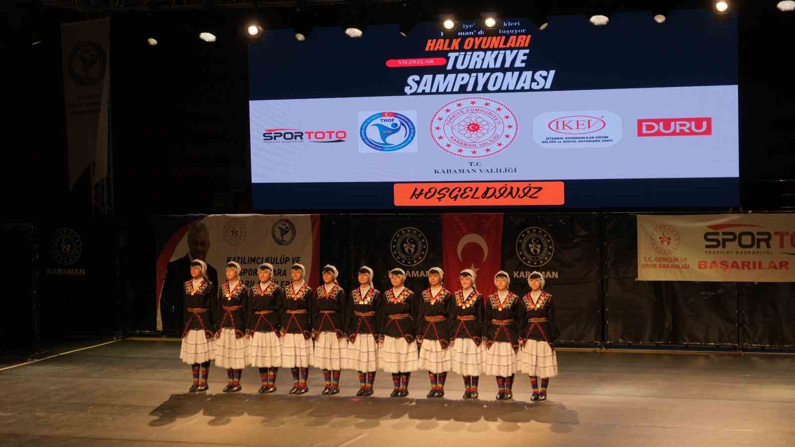 Karaman’da Halk Oyunları Yıldızlar Türkiye Şampiyonası sona erdi
