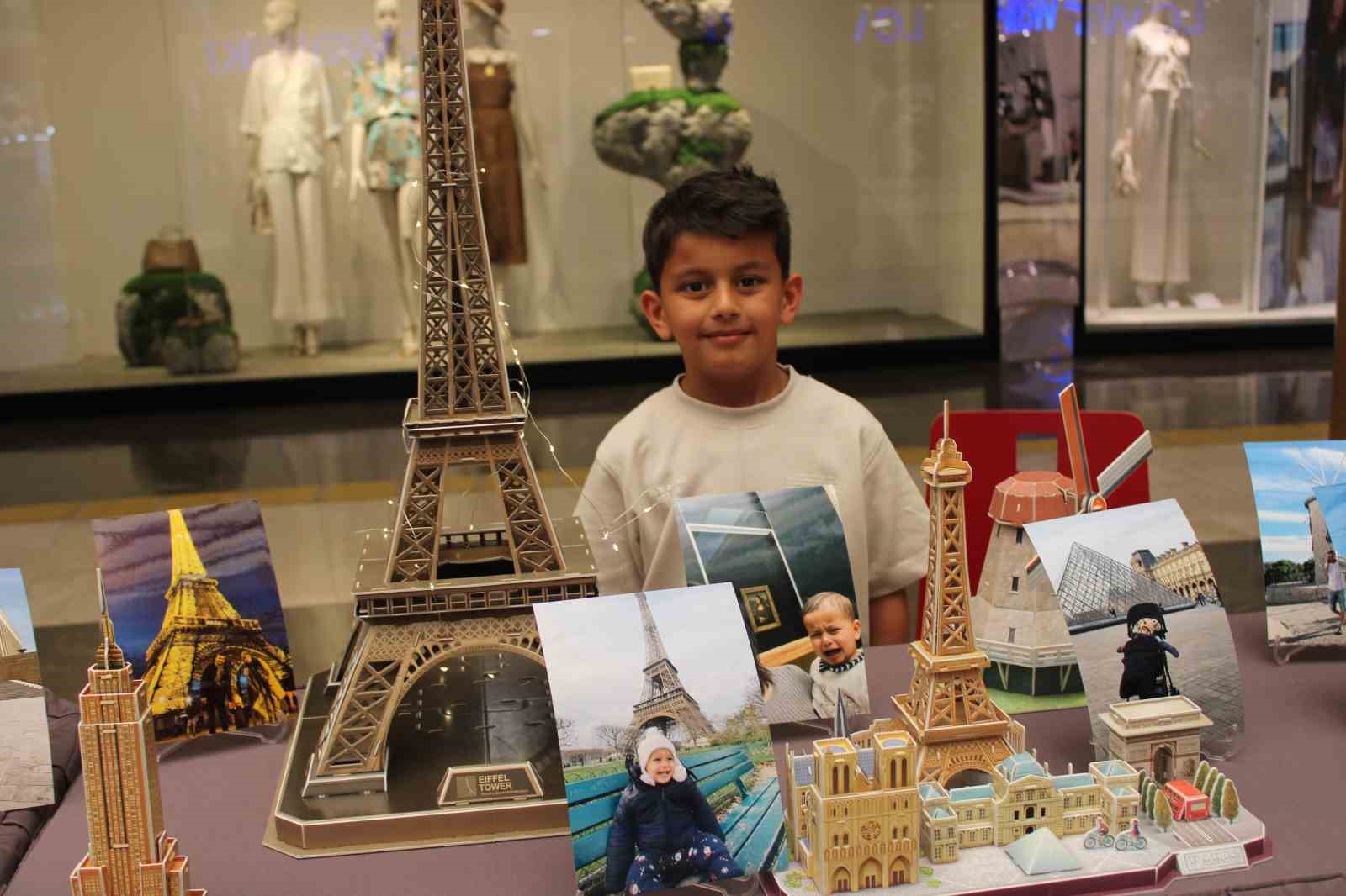 7 yaşındaki küçük sanatçı, gezdiği yerlerin maketlerini yaptı