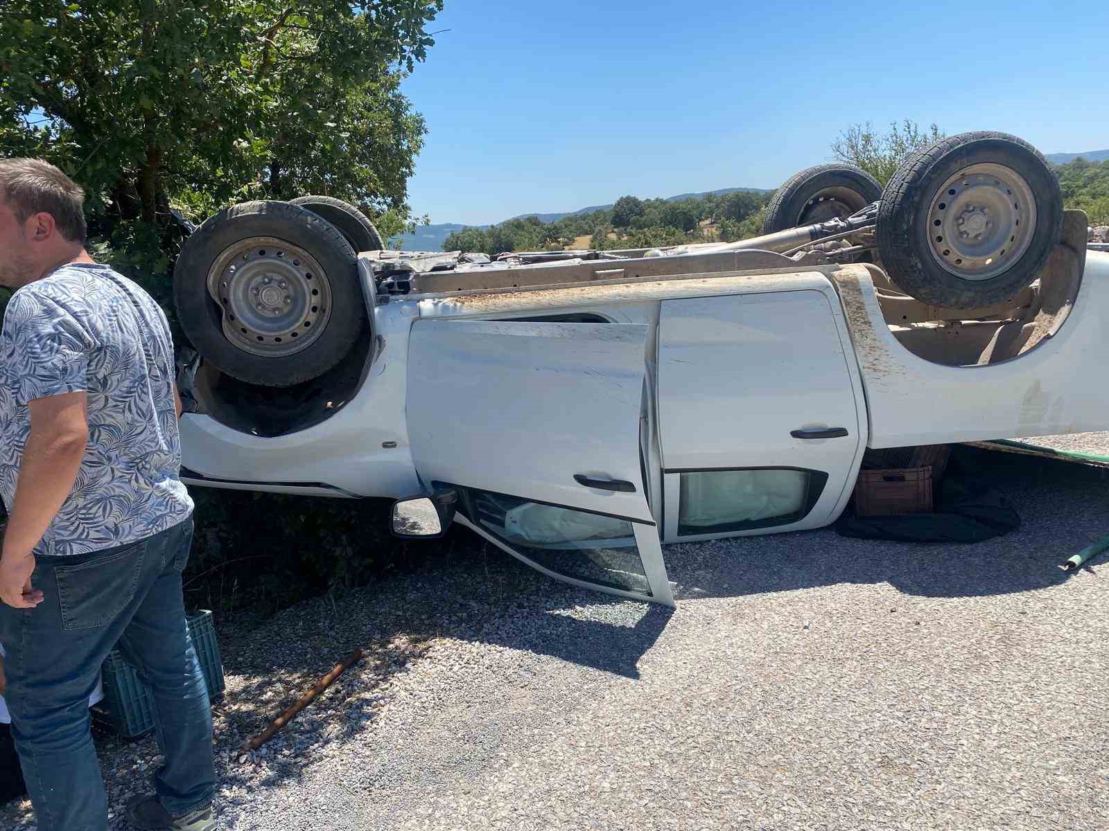 İvrindi’de otomobil takla attı: 1 yaralı