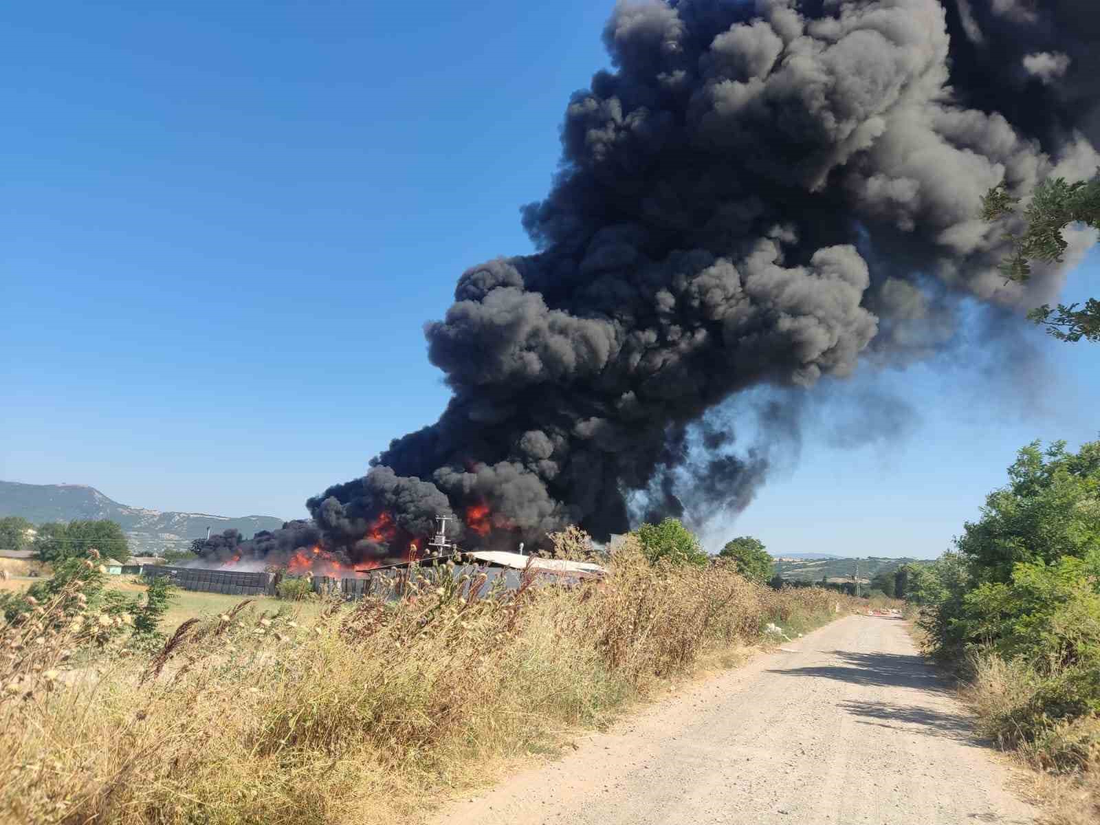 Bursa&rsquo;da plastik fabrikası alevlere teslim oldu

