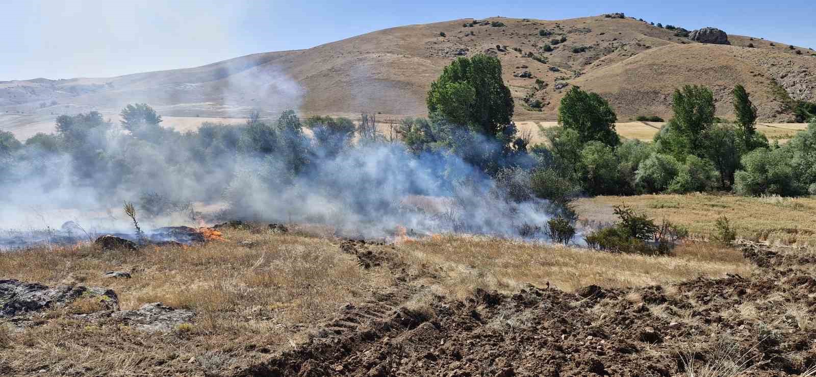 Alevlere teslim olan 3 ev ve 160 d&ouml;n&uuml;m arazi zarar g&ouml;rd&uuml;, 2 kişi g&ouml;zaltına alındı
