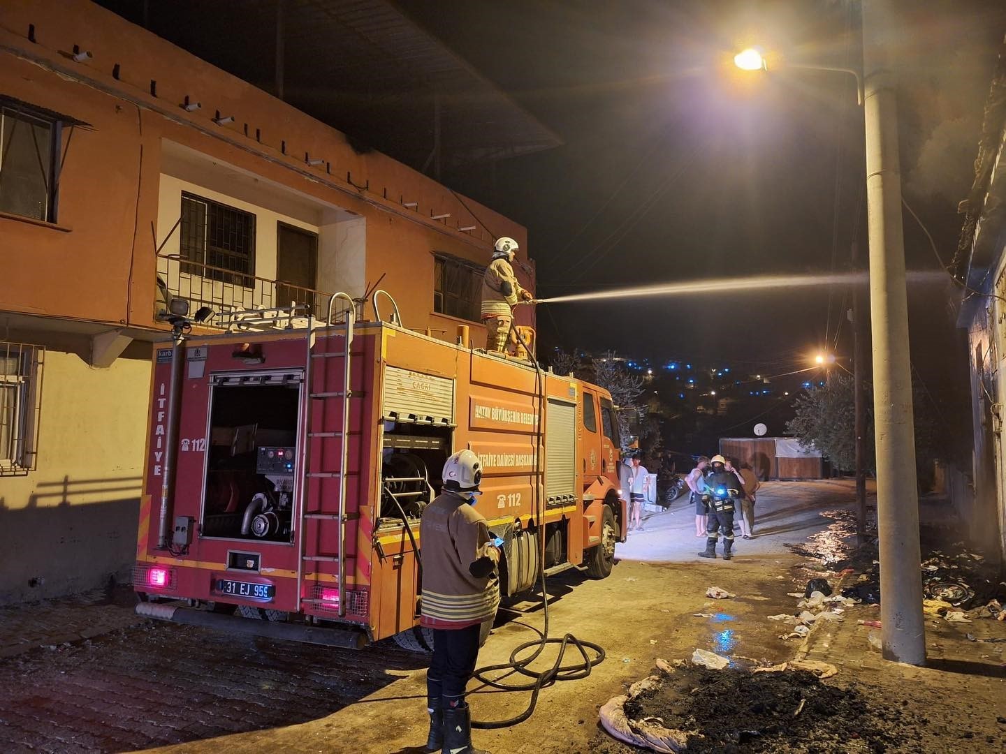 Kırıkhan’da müstakil evde yangın