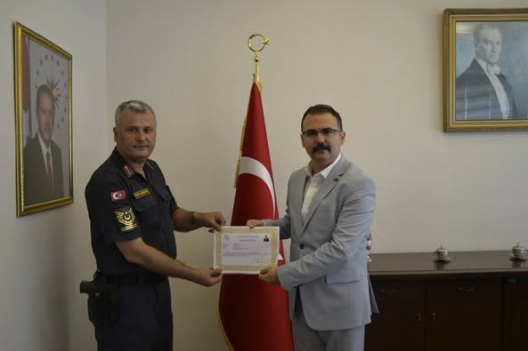 Kaymakam Ateş’ten jandarma personeline hizmet teşekkürü
