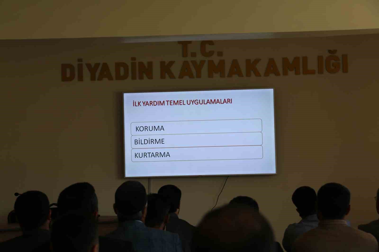 Diyadin’de ilk yardım eğitimi
