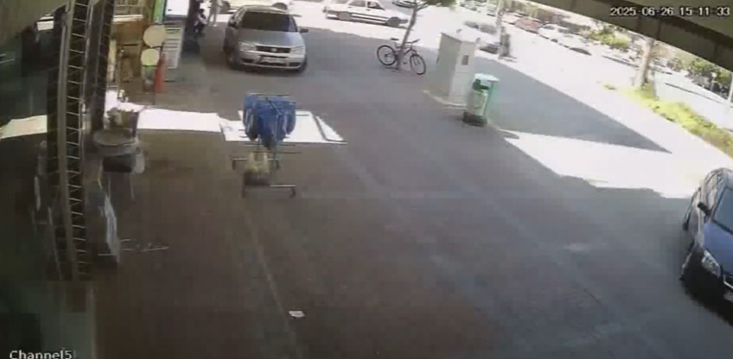 Aniden yola fırlayan bisikletli karşısında s&uuml;r&uuml;c&uuml;n&uuml;n son anda ki tepkisi kameraya yansıdı
