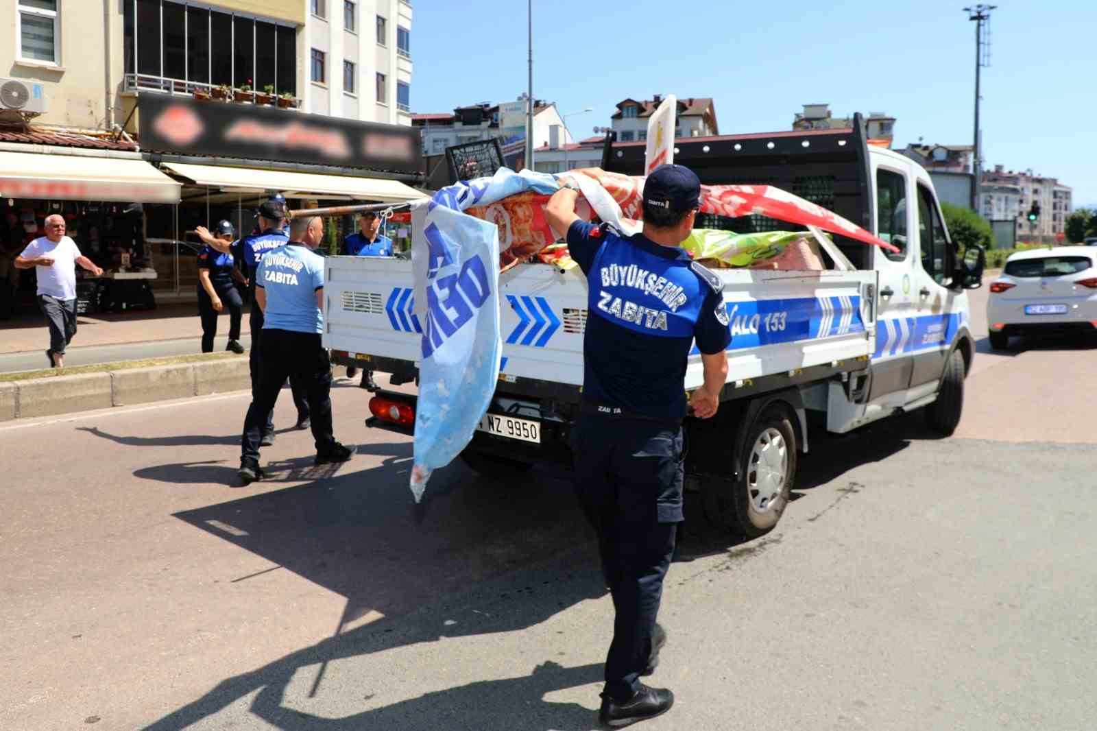 Ordu’da kaldırım işgaline yönelik denetim
