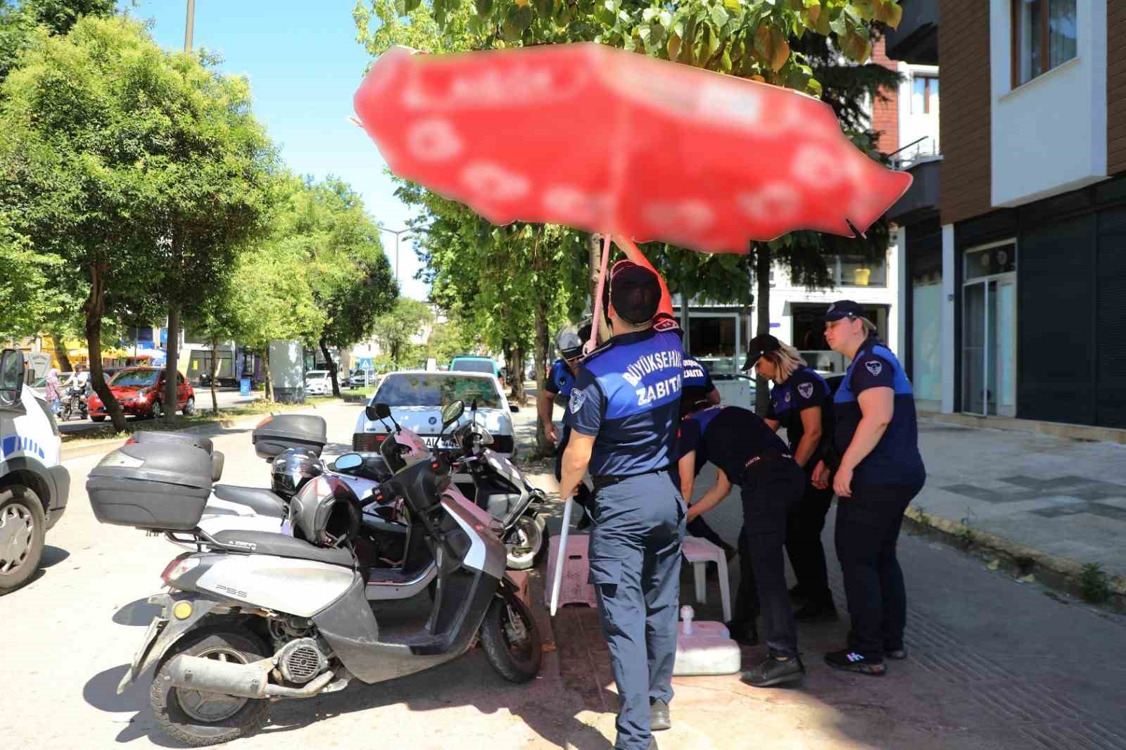 Ordu&rsquo;da kaldırım işgaline y&ouml;nelik denetim
