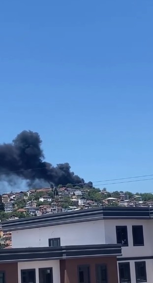 İzmit’te ağaçlık alan yangını: Dumanlar birçok yerden görüldü
