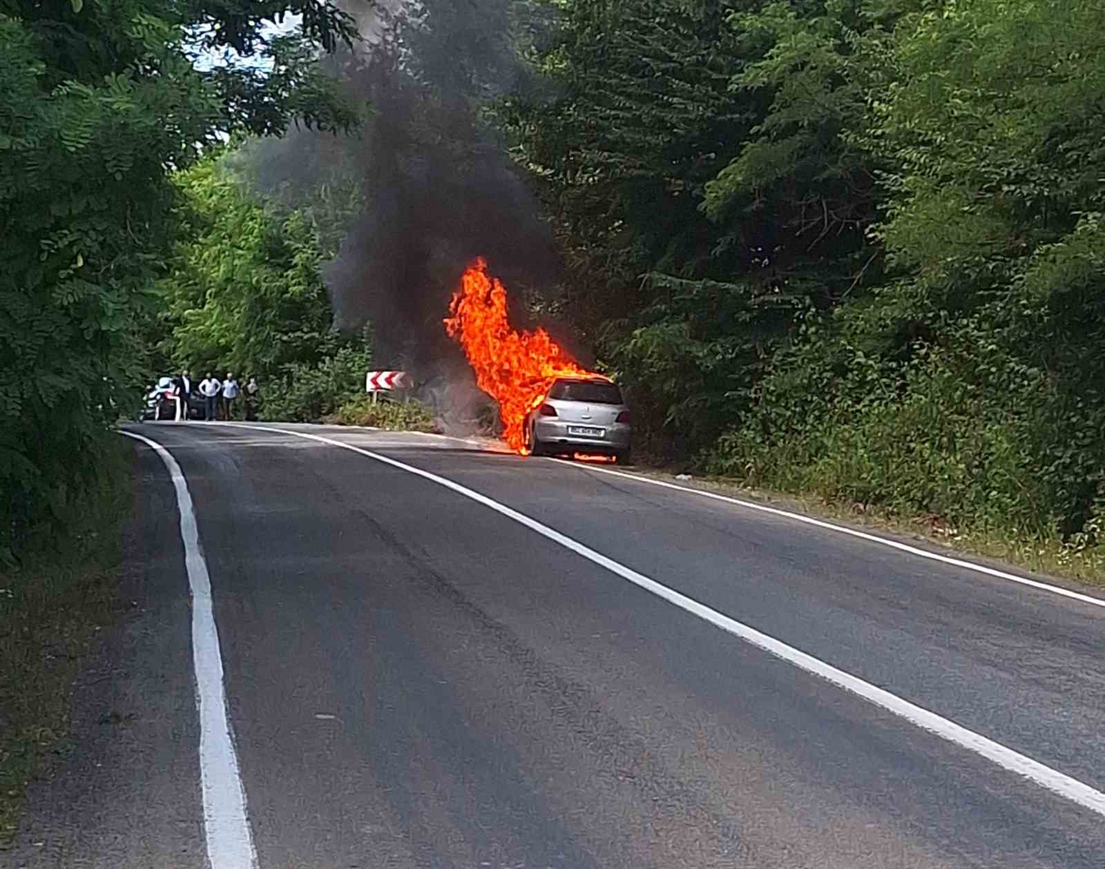 Ordu’da otomobil yangını