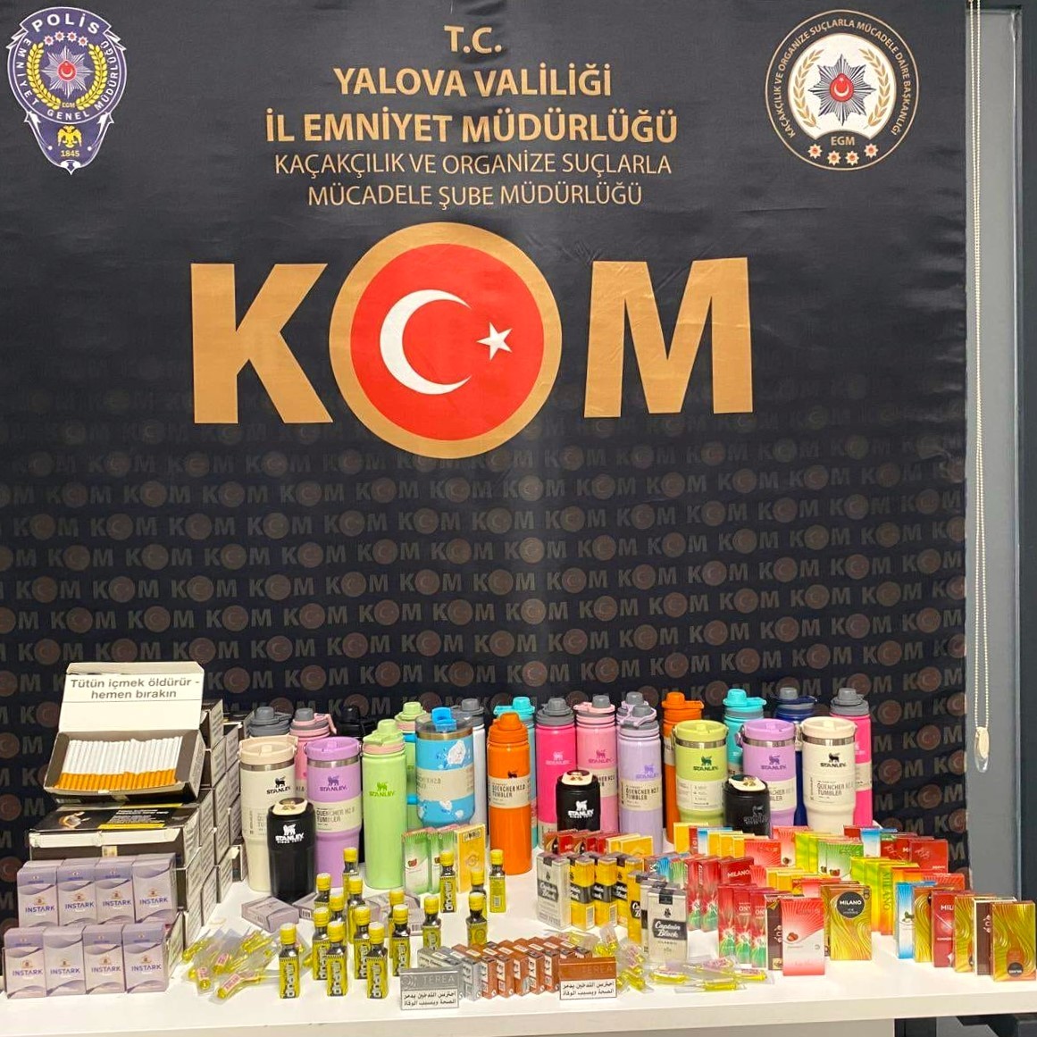 Yalova’da gümrük kaçağı ürün operasyonu