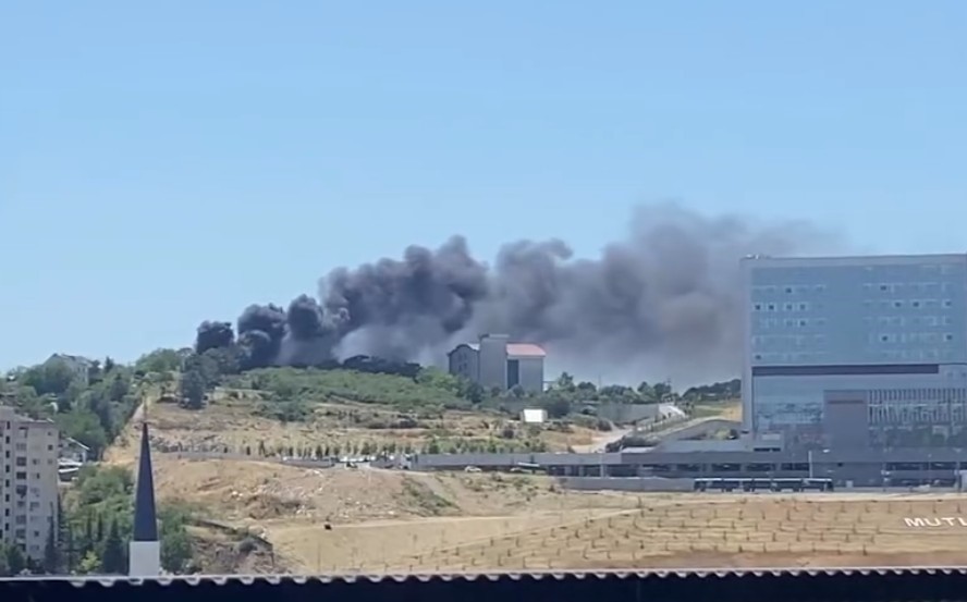 İzmit’te ağaçlık alan yangını: Dumanlar birçok yerden görüldü