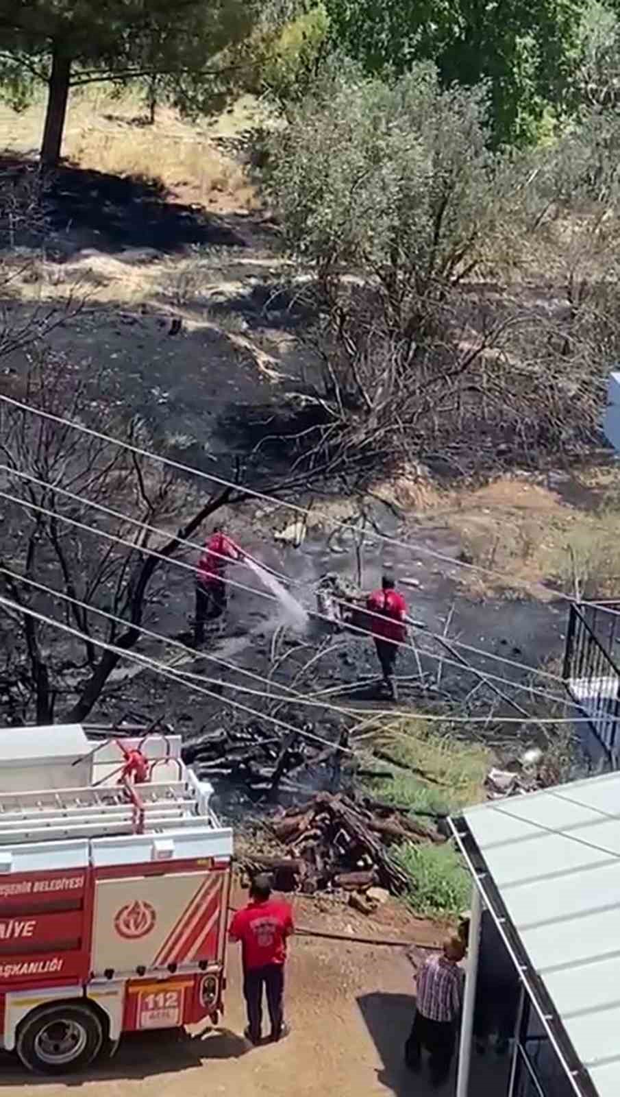 Mersin’de kayısı bahçesinde yangın