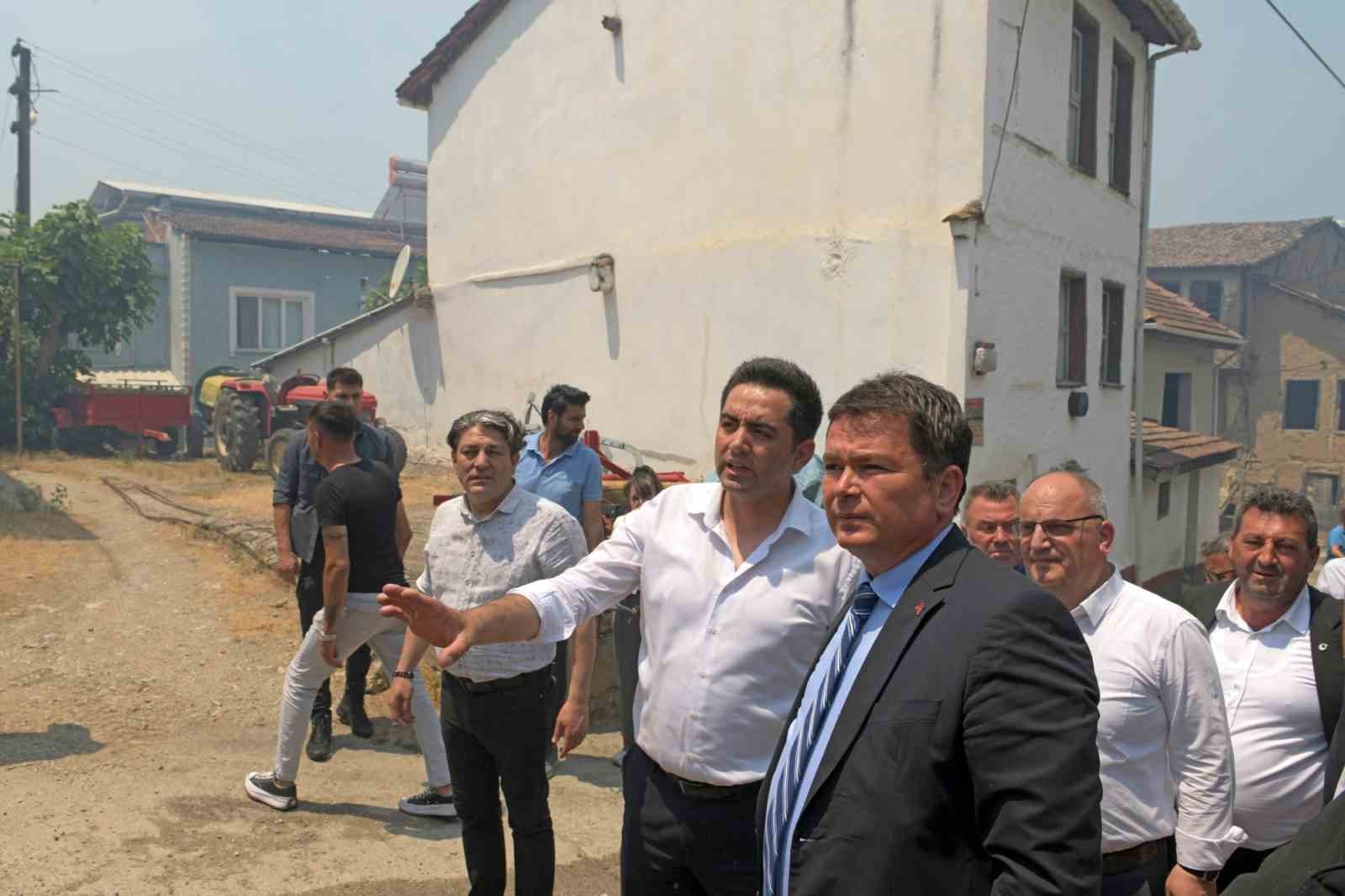 Başkan Aydın İsmetiye’deki yangın bölgesinde