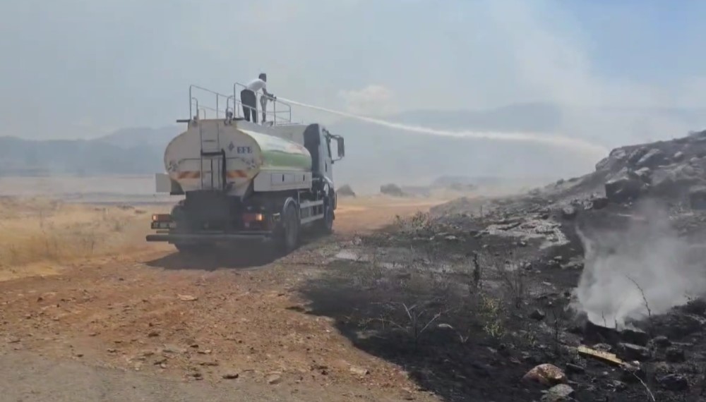 Gaziantep&rsquo;te anız yangını maddi hasarlı kazaya neden oldu
