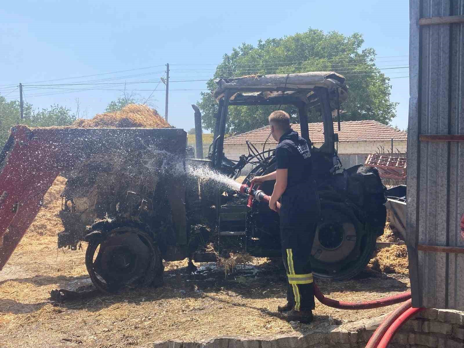 Muratlı’da traktör yangını: 1 yaralı