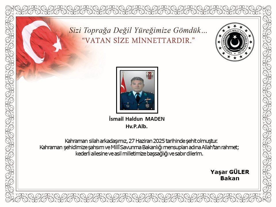 Ağustosta dönecekti, şehit albayın acı haberi İzmir’deki baba ocağına ulaştı
