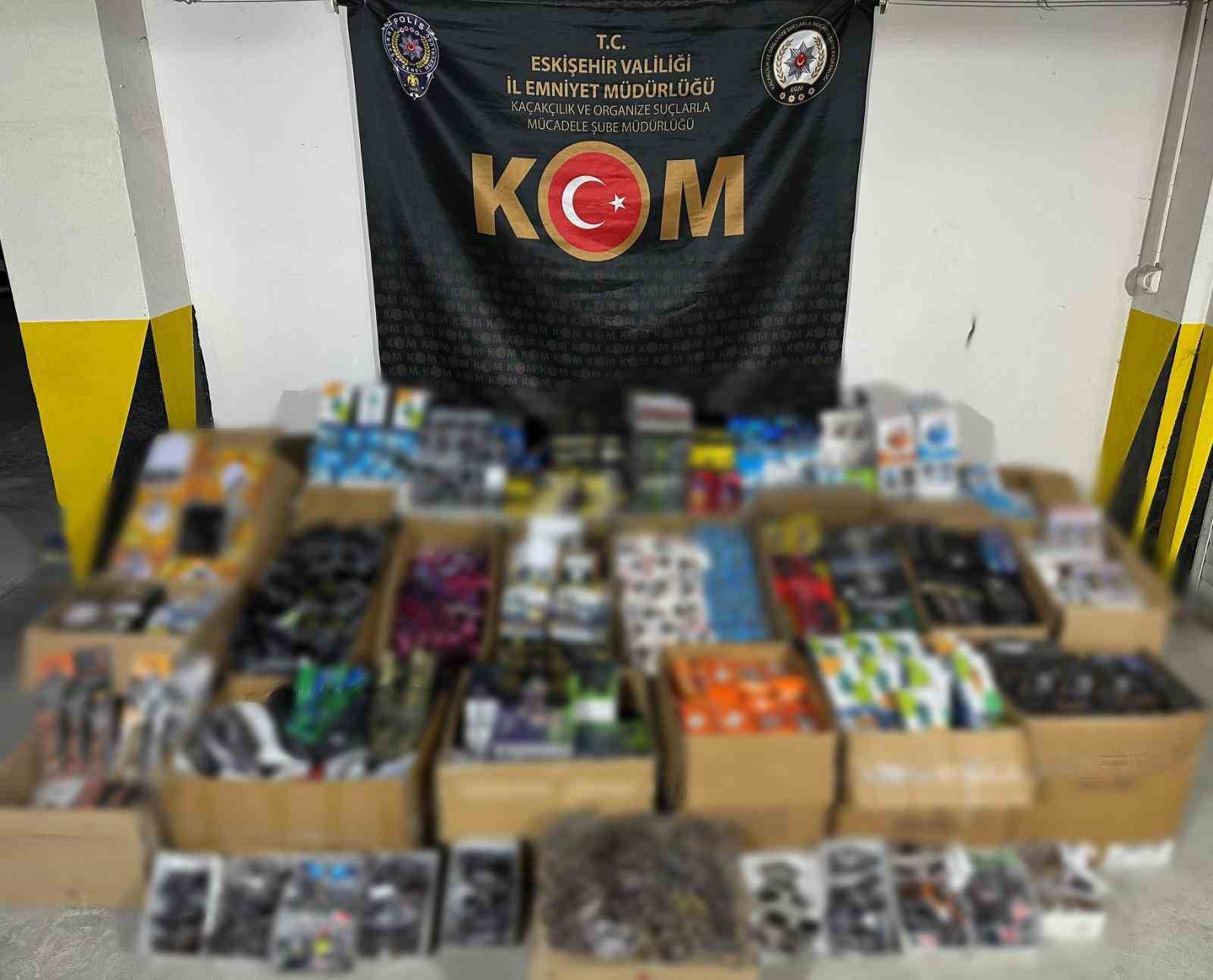 Eskişehir’de 6 bin 171 adet gümrük kaçağı malzeme ele geçirildi, 1 kişi tutuklandı