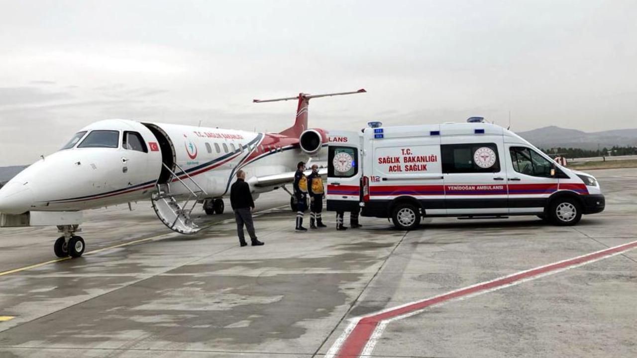 Ambulans uçak 7 yaşındaki çocuk için havalandı