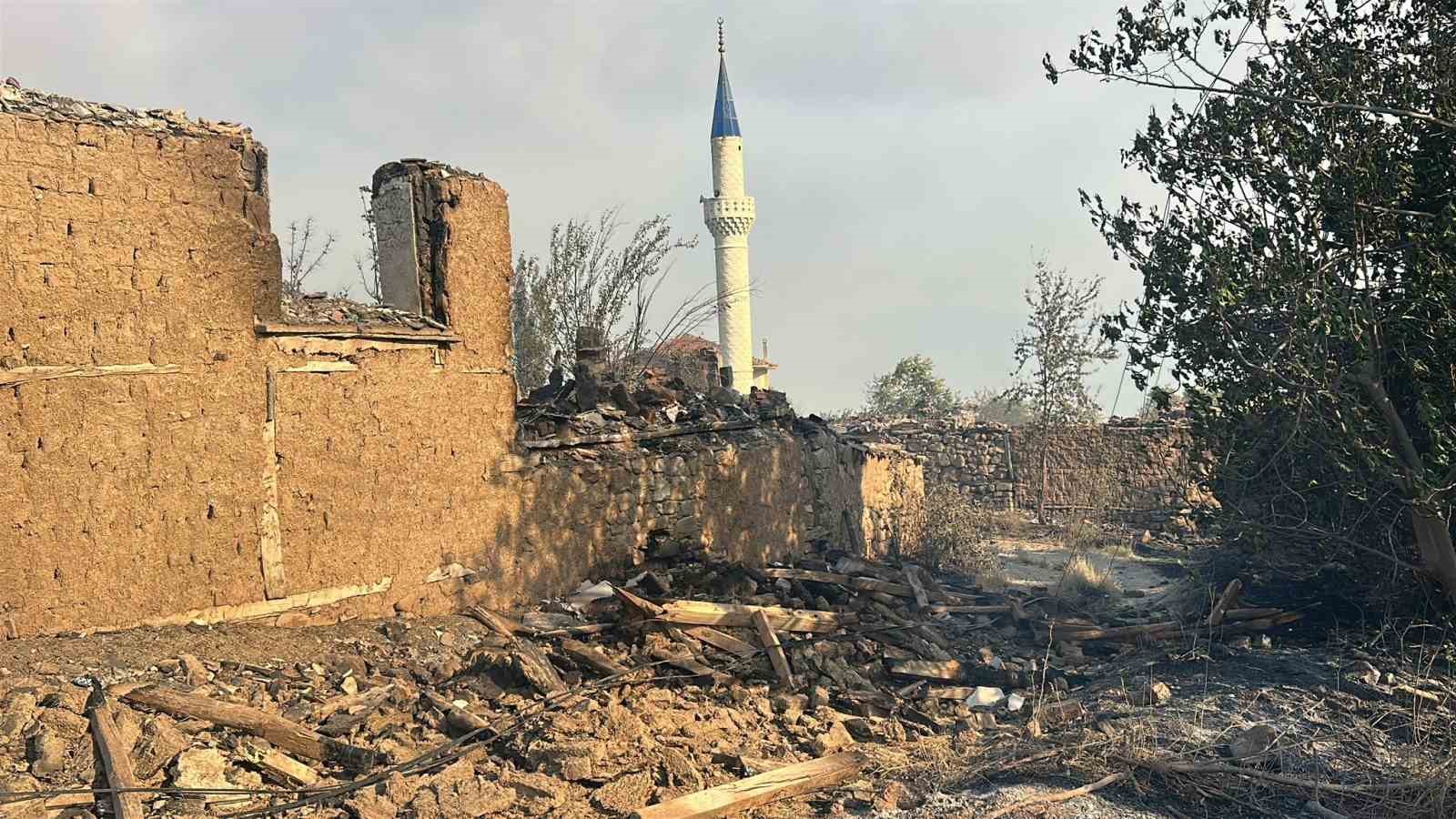 Evini yanmaktan su hortumu ile kurtardı
